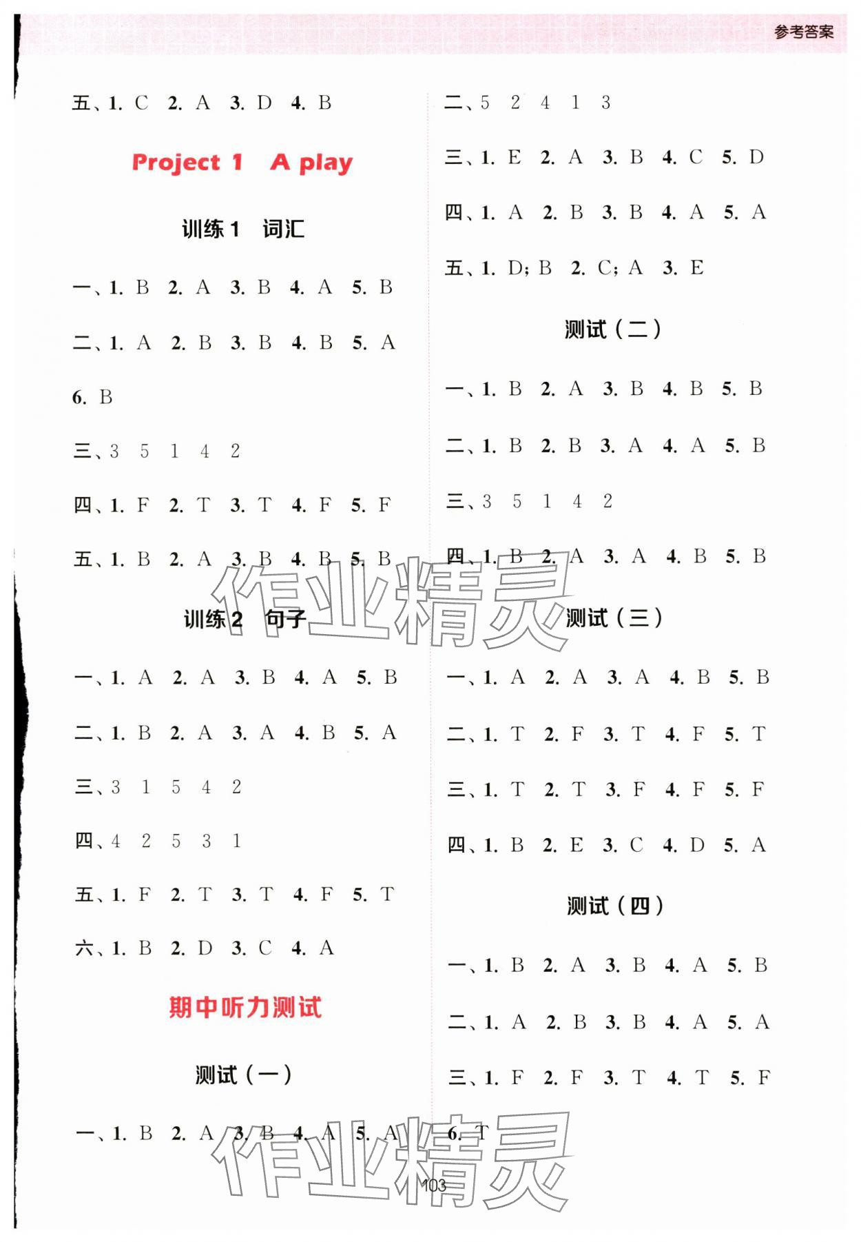 2023年通城學(xué)典小學(xué)英語(yǔ)聽(tīng)力能手一年級(jí)上冊(cè)譯林版 參考答案第3頁(yè)