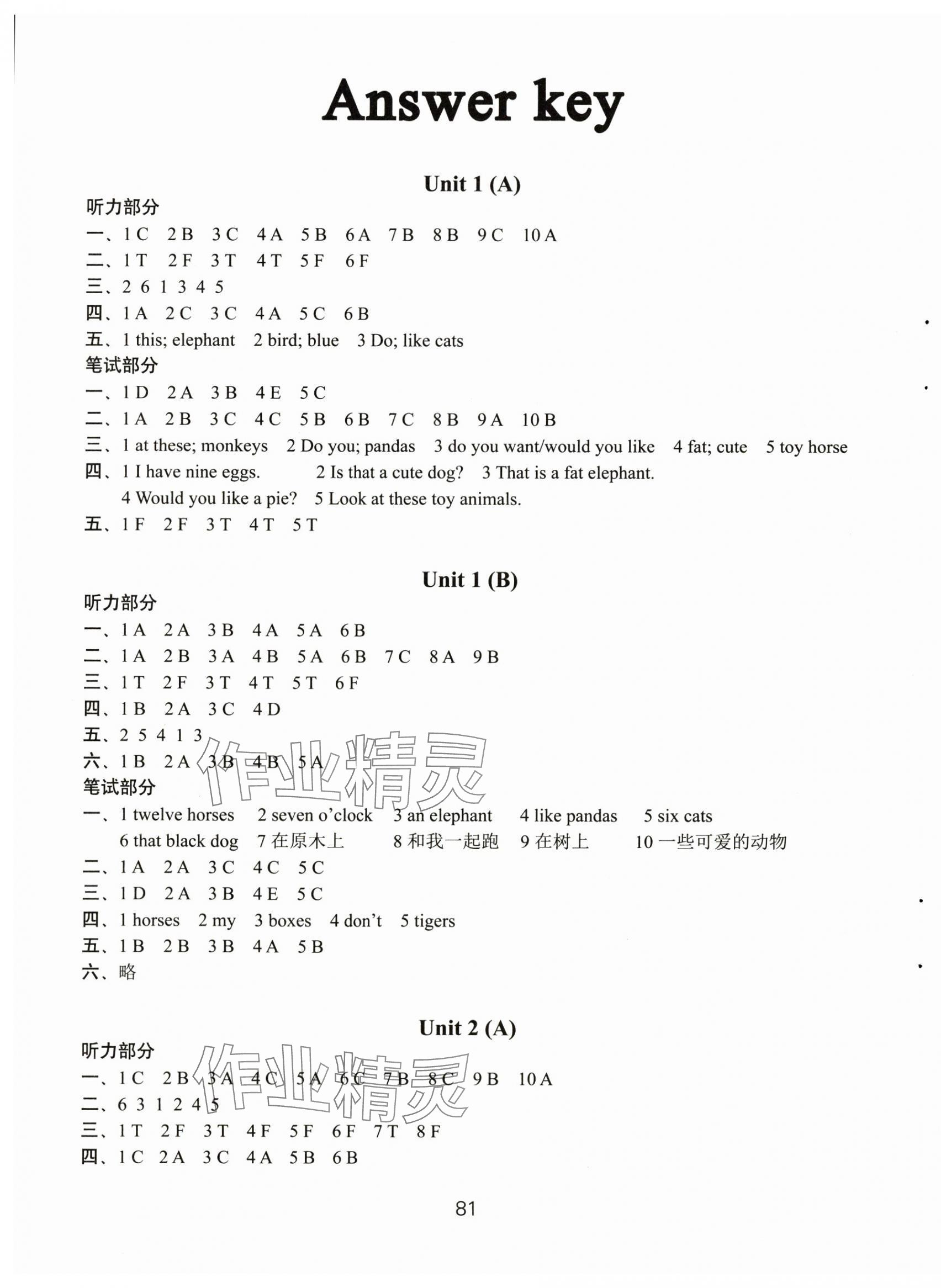 2024年課課練小學英語AB卷四年級上冊譯林版升級版 第1頁