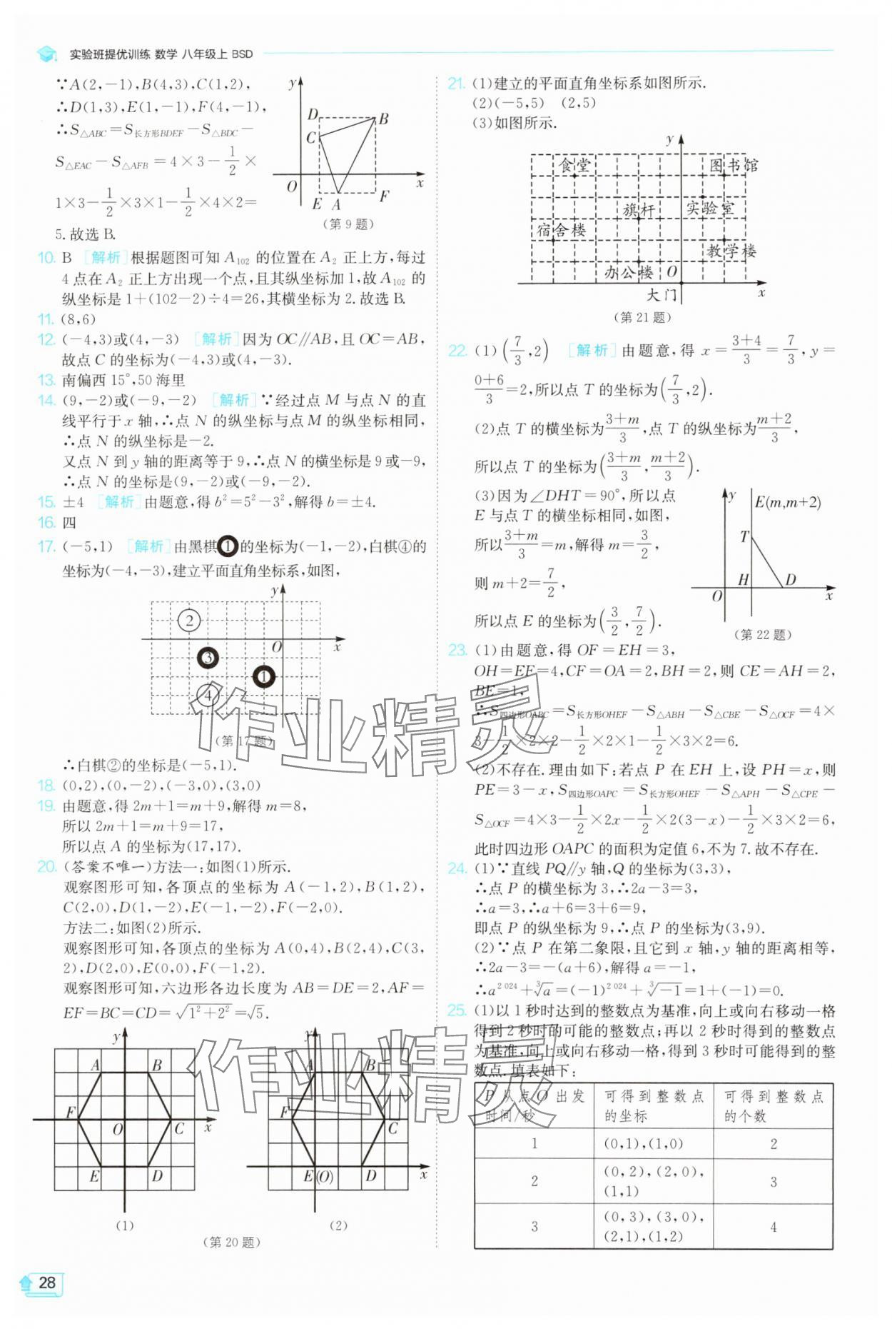 2025年實驗班提優(yōu)訓練八年級數(shù)學上冊北師大版 參考答案第28頁