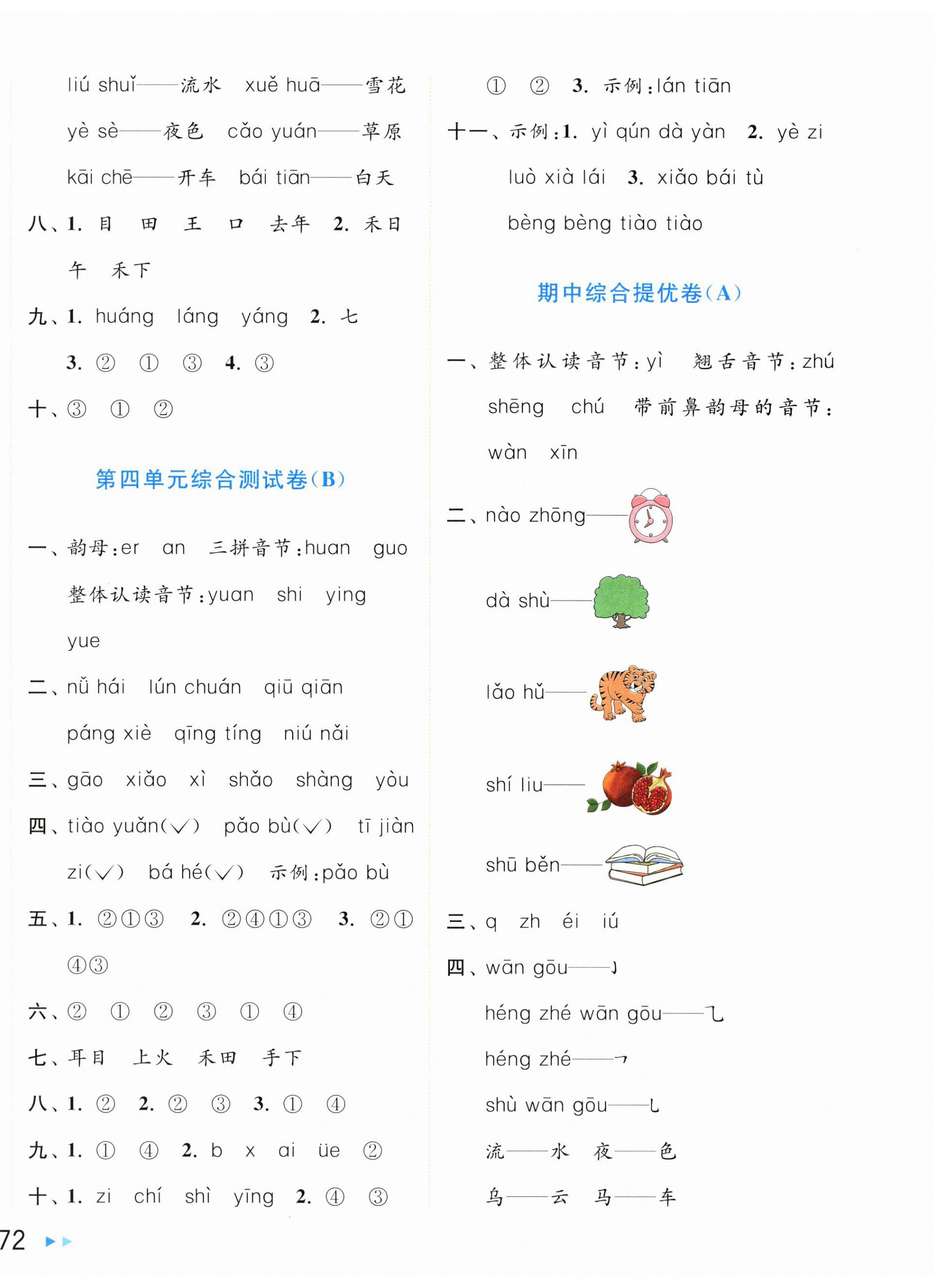 2025年亮點(diǎn)給力大試卷一年級(jí)語文上冊(cè)人教版 第4頁