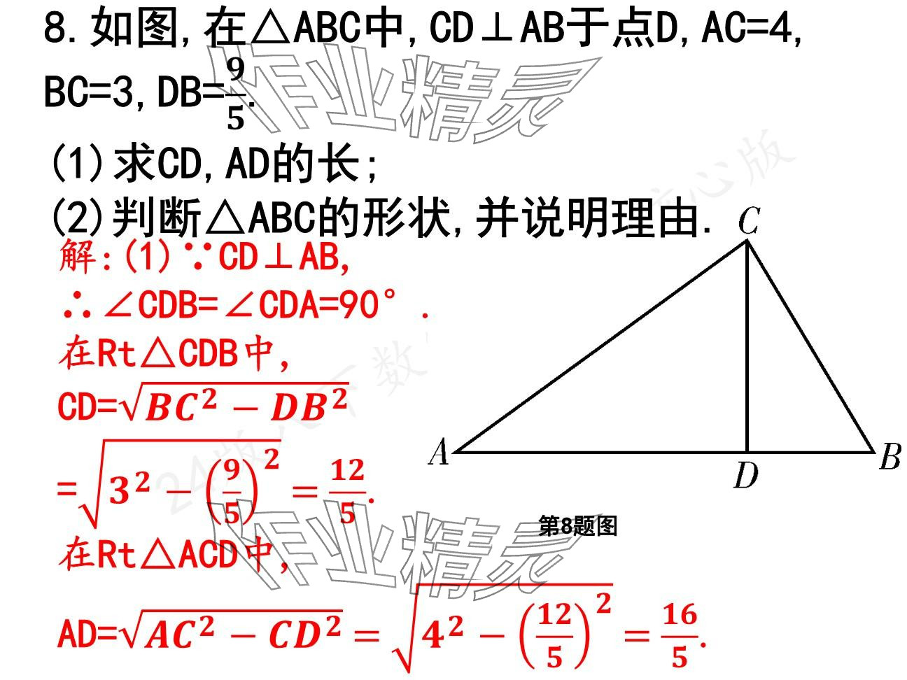 2025年一本通武漢出版社八年級數(shù)學(xué)下冊北師大版核心板 參考答案第37頁