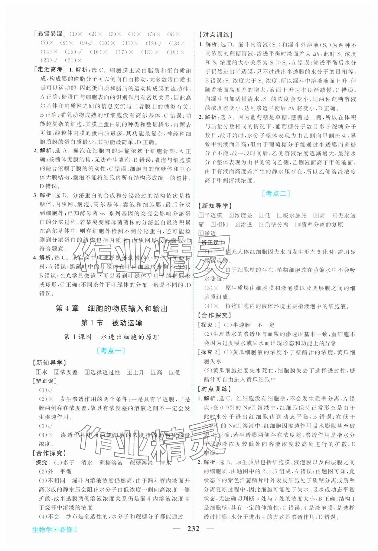 2025年新坐标同步练习高中生物必修第一册人教版 第12页