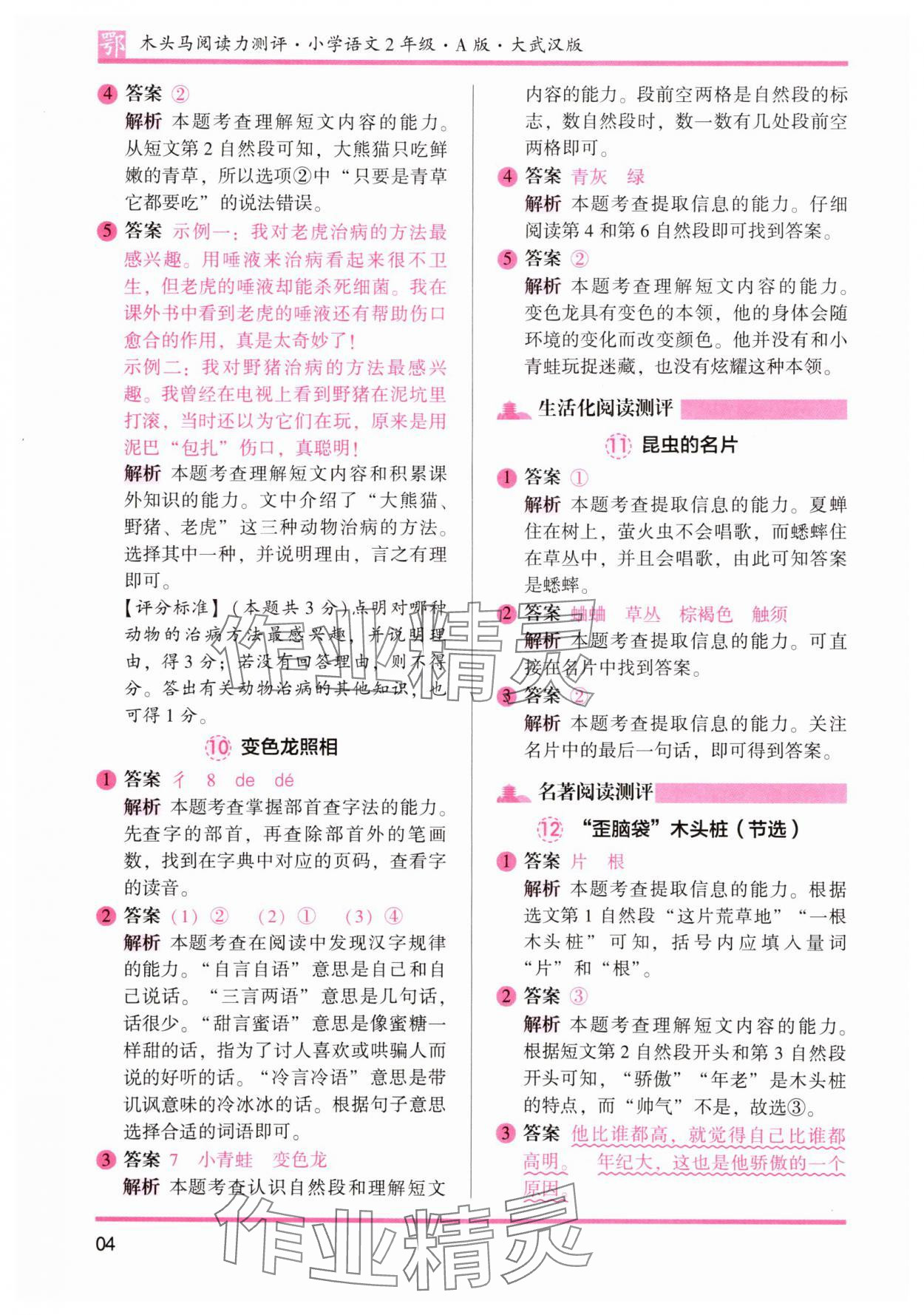 2025年木頭馬閱讀力測評二年級語文全一冊人教版A版武漢專版 第4頁