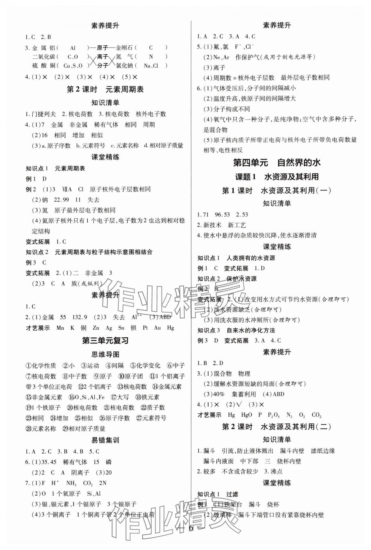 2024年領(lǐng)跑作業(yè)本九年級(jí)化學(xué)全一冊(cè)人教版深圳專版 第6頁(yè)