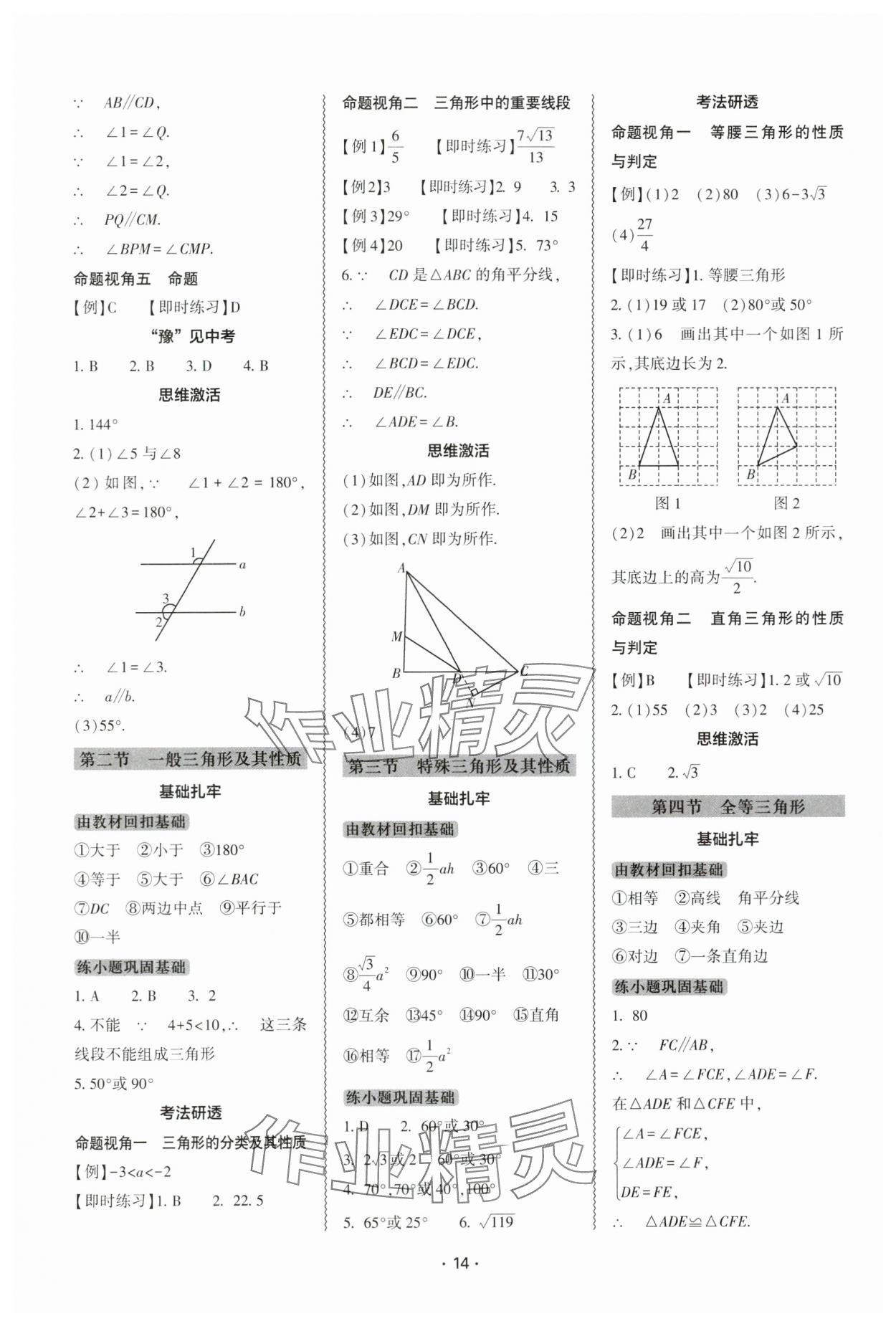 2024年中考復(fù)習(xí)精講與測試數(shù)學(xué) 參考答案第13頁