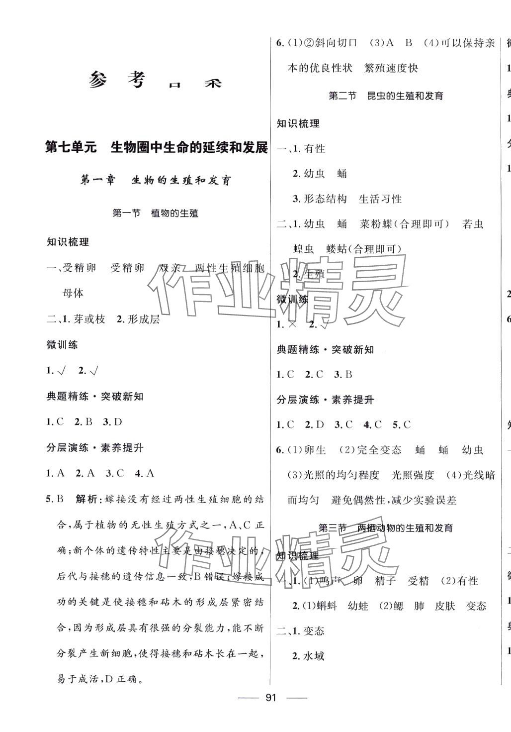 2024年奪冠百分百新導(dǎo)學(xué)課時(shí)練八年級(jí)生物下冊(cè)人教版 第1頁