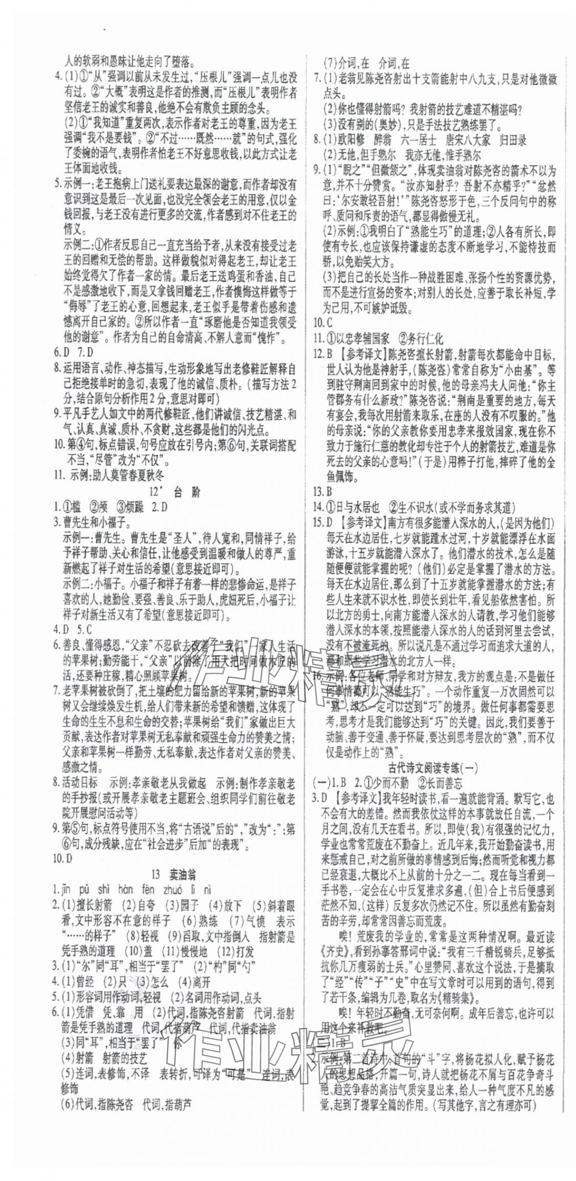 2024年暢行課堂七年級(jí)語文下冊(cè)人教版貴州專版 第4頁