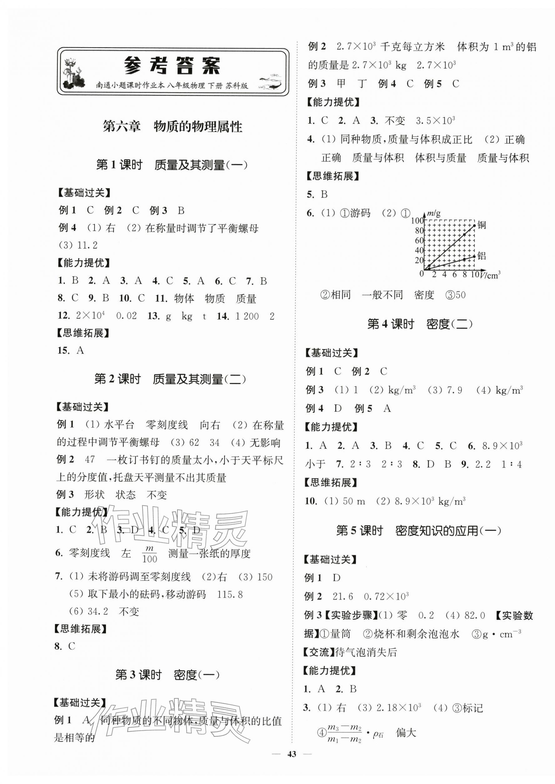 2026年南通小題課時(shí)作業(yè)本八年級(jí)物理下冊(cè)蘇科版&nbsp;第1頁