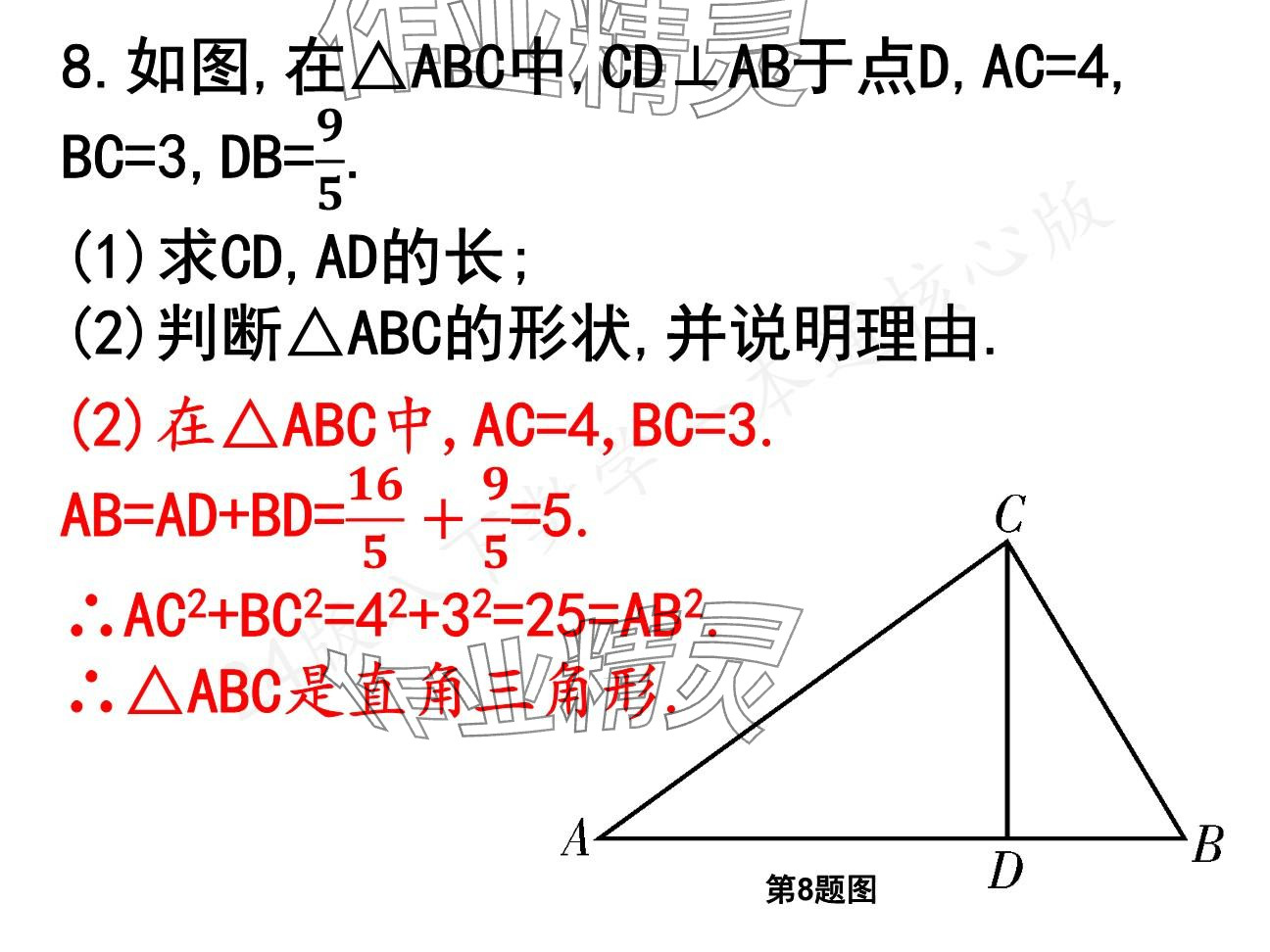 2025年一本通武漢出版社八年級數(shù)學(xué)下冊北師大版核心板 參考答案第38頁
