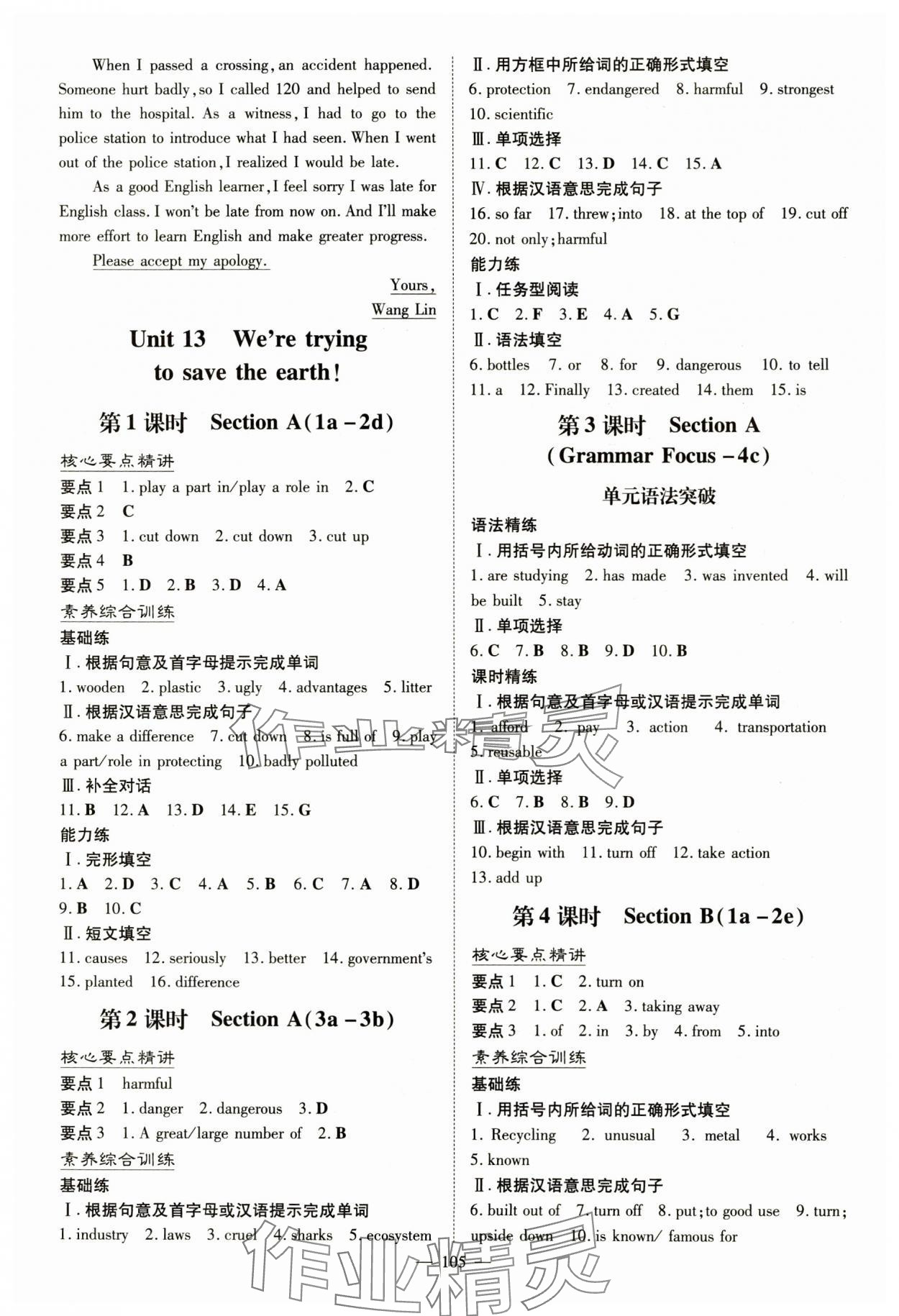 2025年初中同步學(xué)習(xí)導(dǎo)與練導(dǎo)學(xué)探究案九年級英語下冊人教版 第5頁