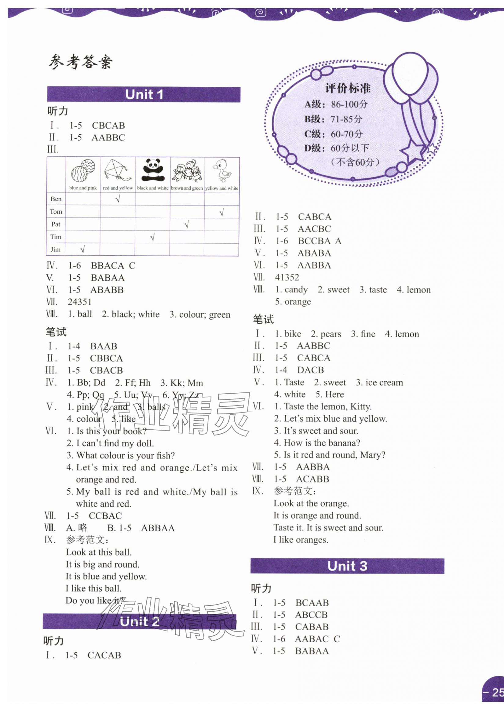 2024年課堂在線三年級英語下冊滬教版 參考答案第1頁