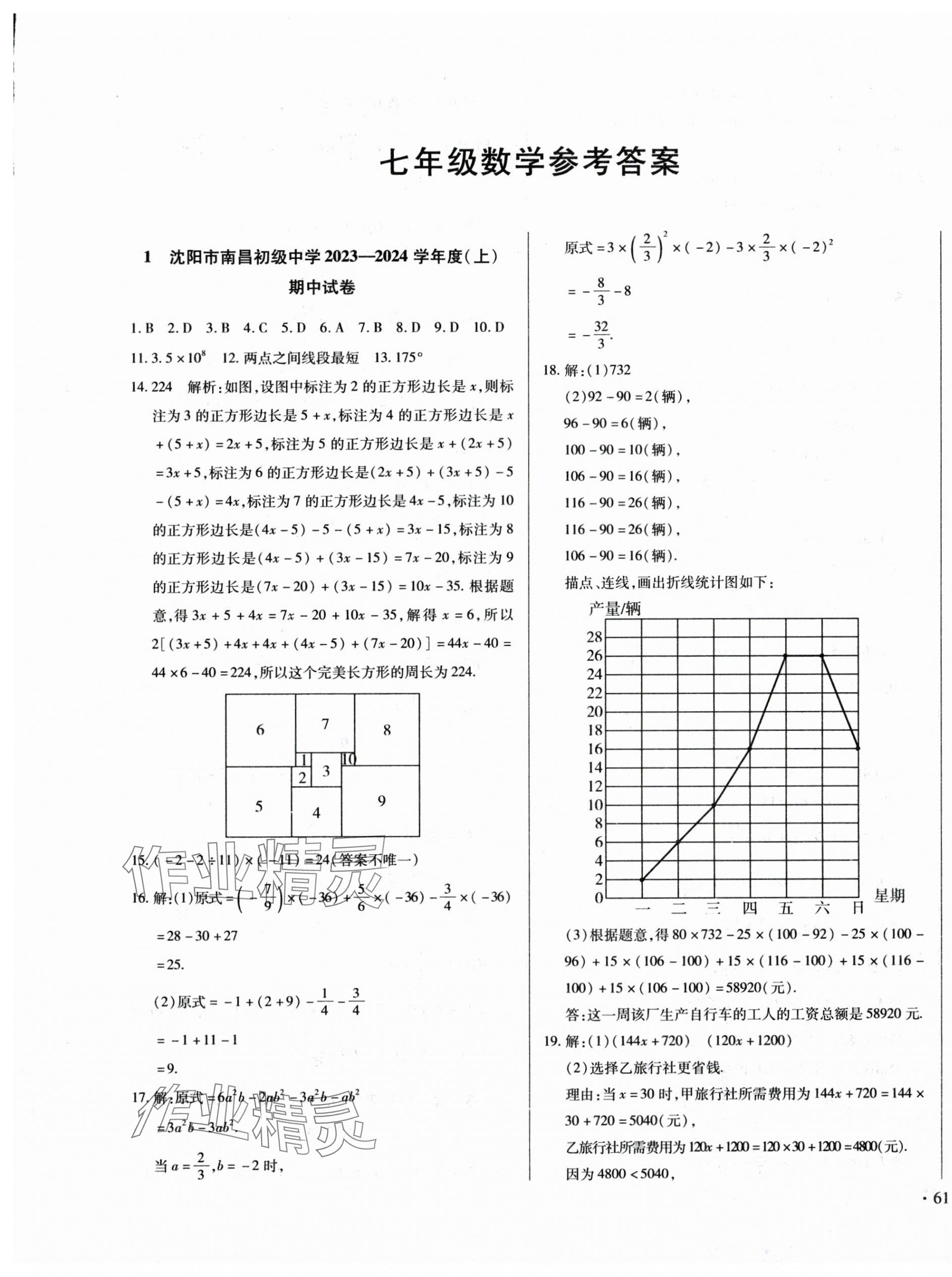 2024年沈陽五區(qū)兩年期中期末精選卷七年級(jí)數(shù)學(xué)上冊(cè)北師大版 第1頁