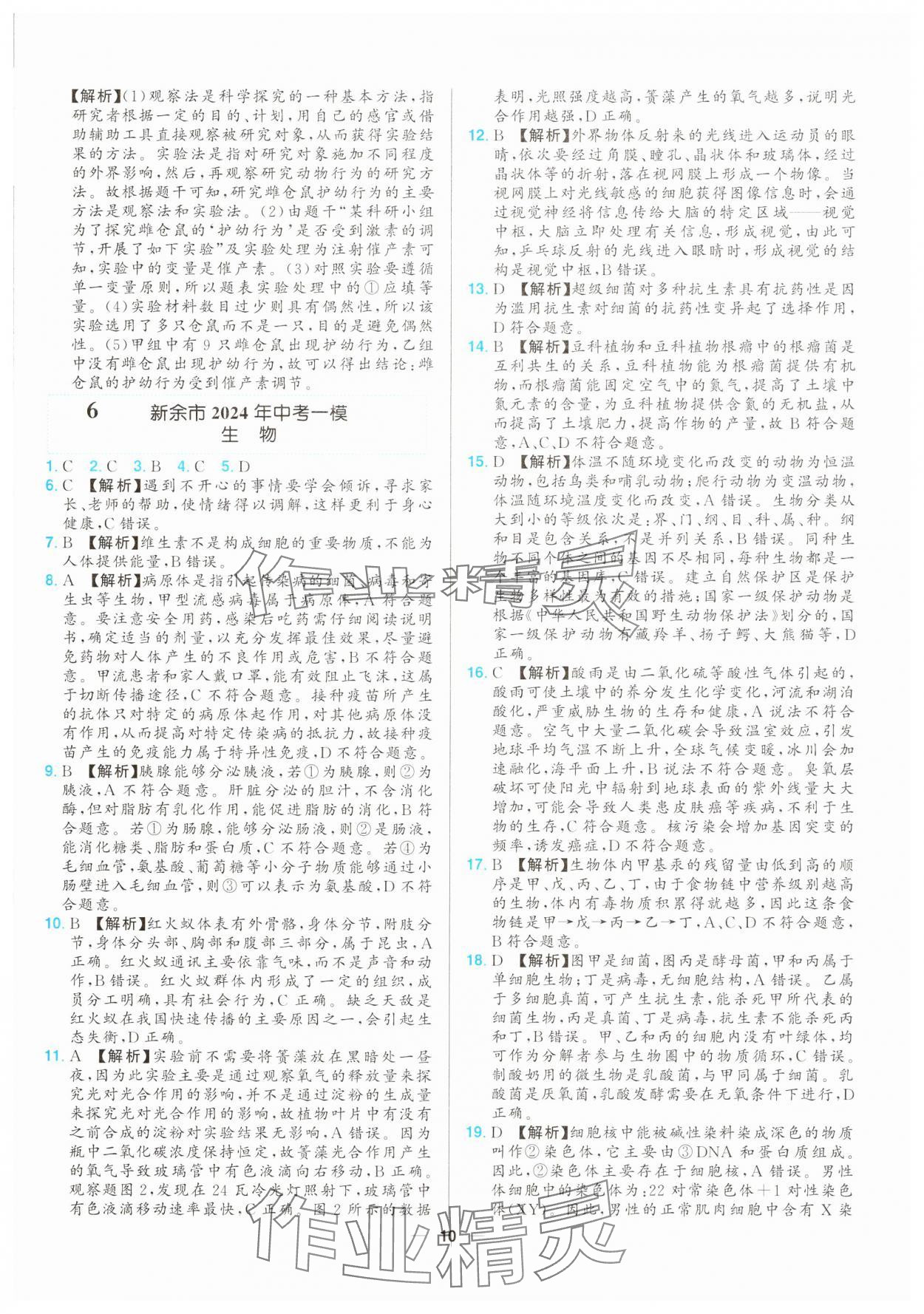 2025年江西超級(jí)中考通關(guān)卷生物 第10頁(yè)