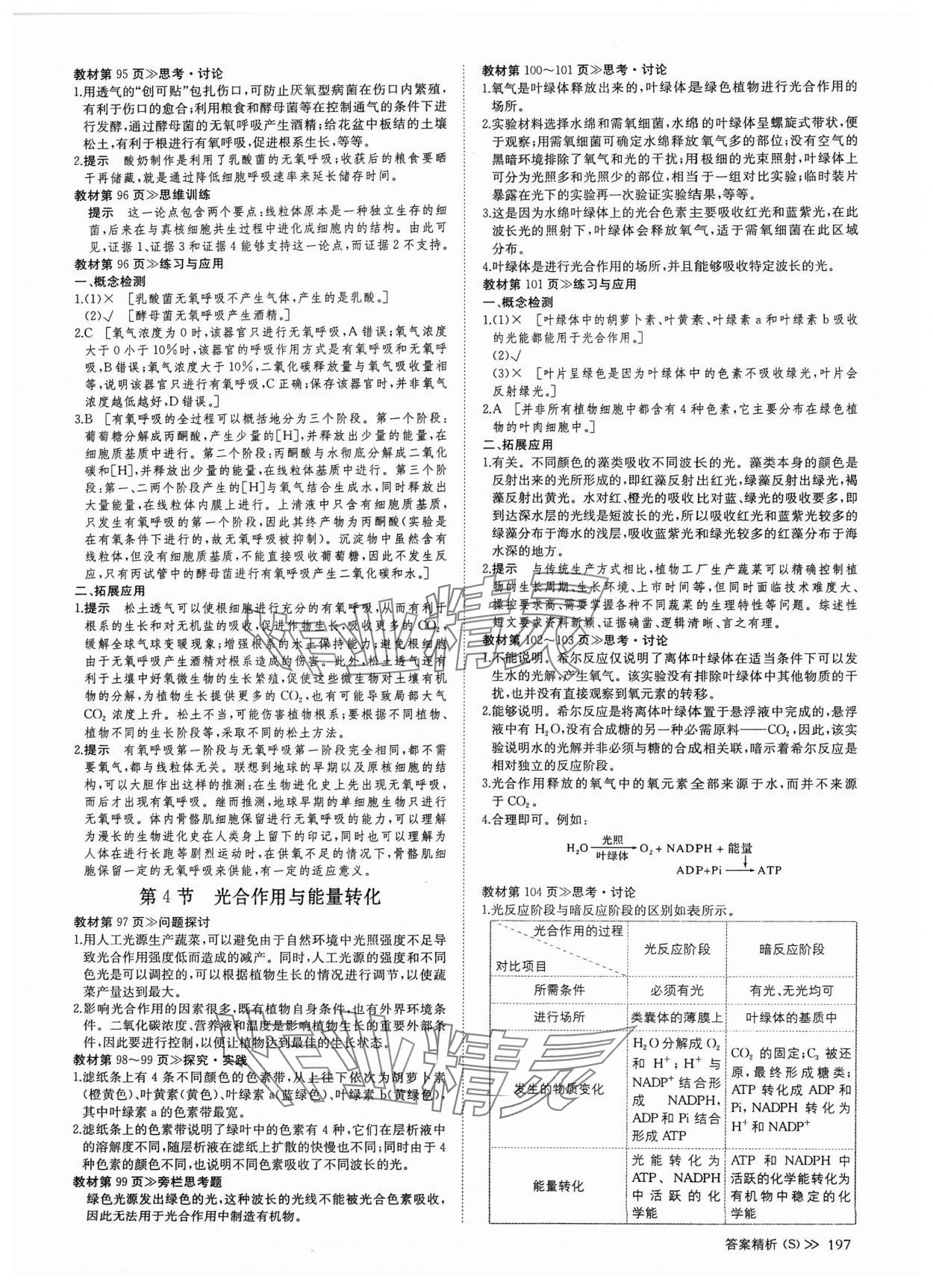 2024年創(chuàng)新設(shè)計高中生物必修1人教版 參考答案第8頁