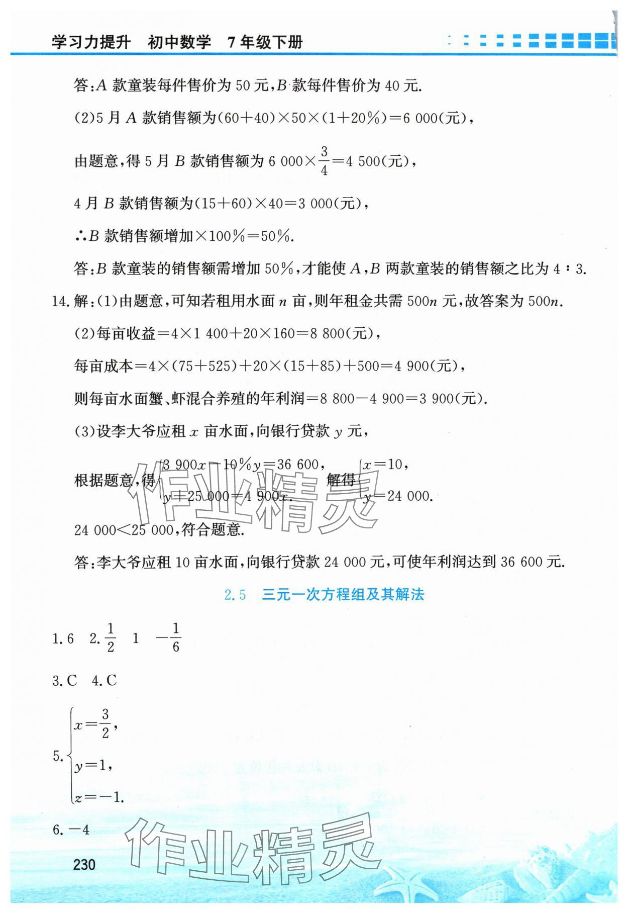 2024年學(xué)習(xí)力提升七年級(jí)數(shù)學(xué)下冊(cè)浙教版 第14頁