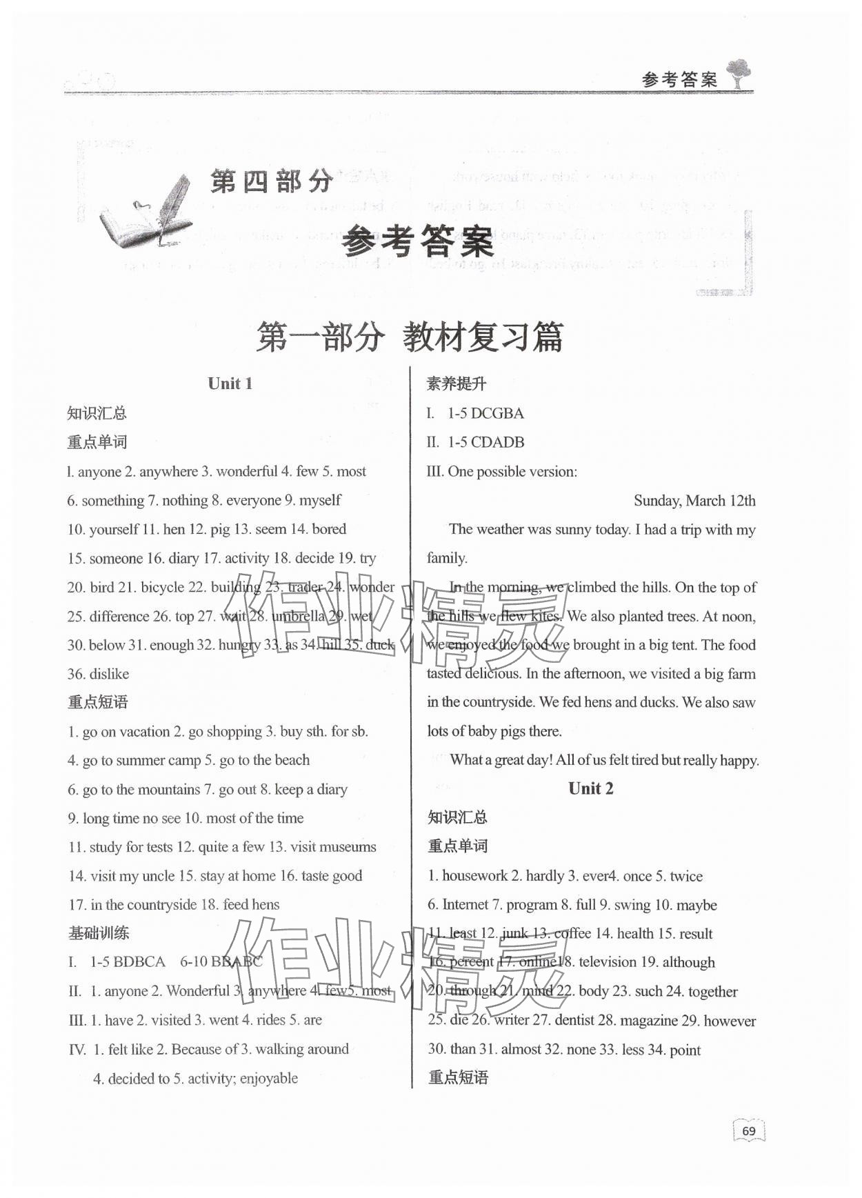 2025年智慧學(xué)習(xí)假期生活八年級(jí)英語人教版 第1頁