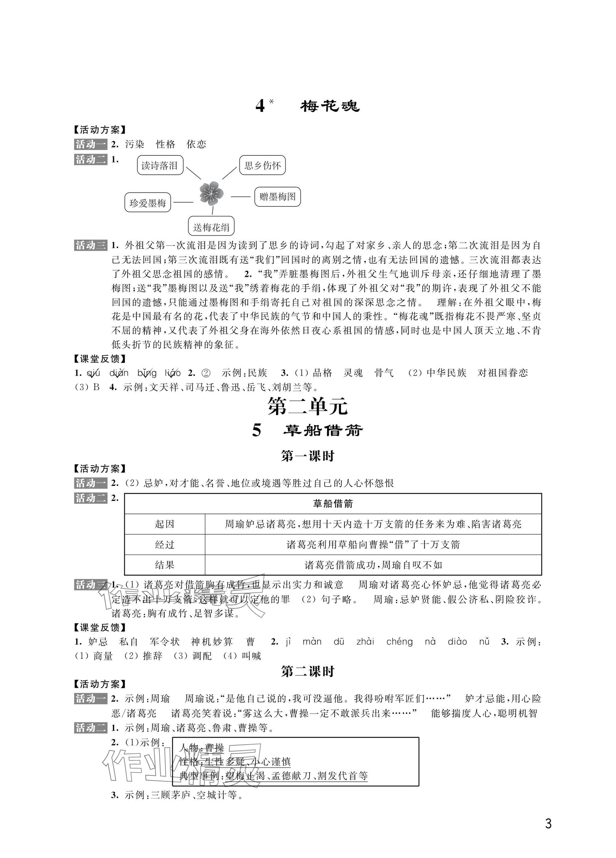 2025年優(yōu)思優(yōu)評(píng)五年級(jí)語(yǔ)文.數(shù)學(xué).英語(yǔ).道德與法治下冊(cè)人教版 參考答案第3頁(yè)