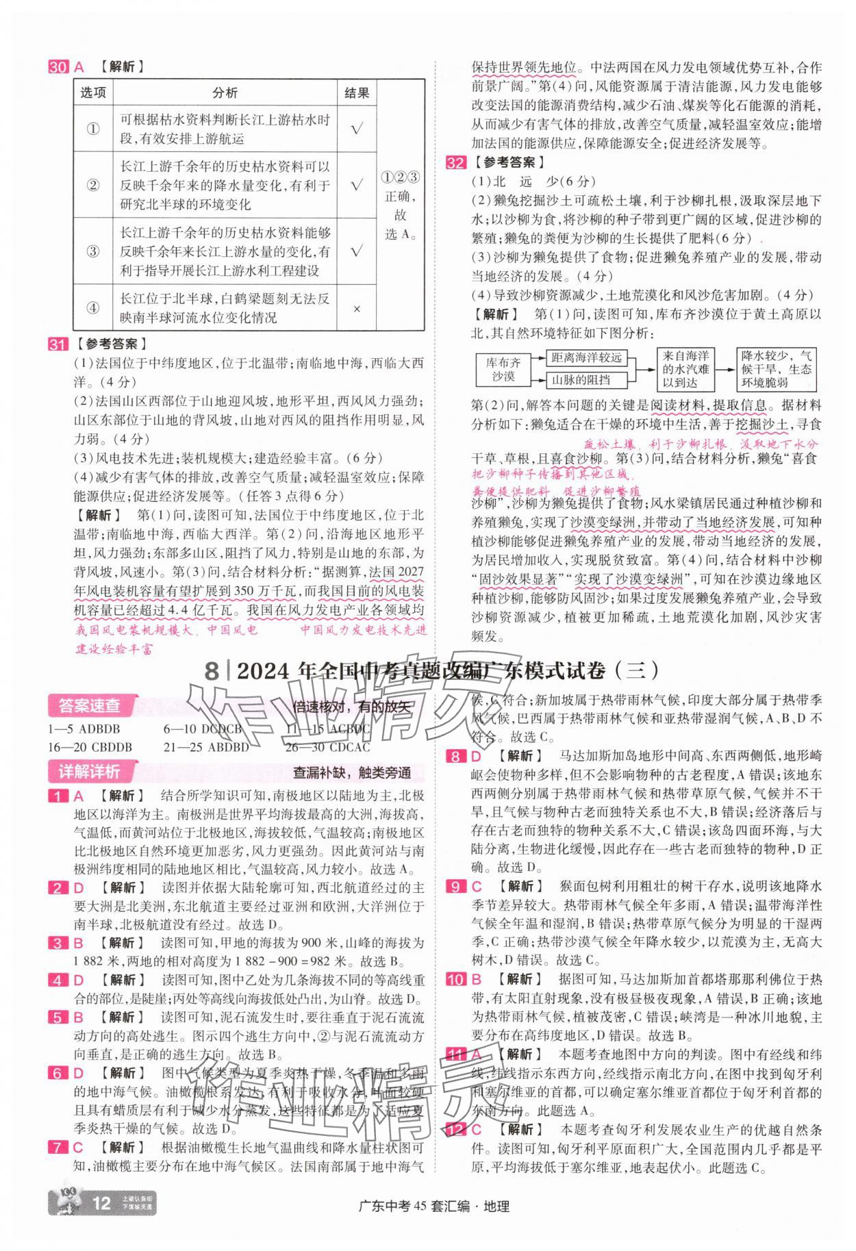 2025年金考卷45套汇编地理广东专版 第12页