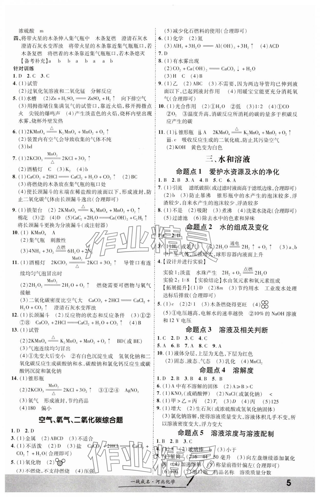 2024年一战成名考前新方案化学河北专版 第5页