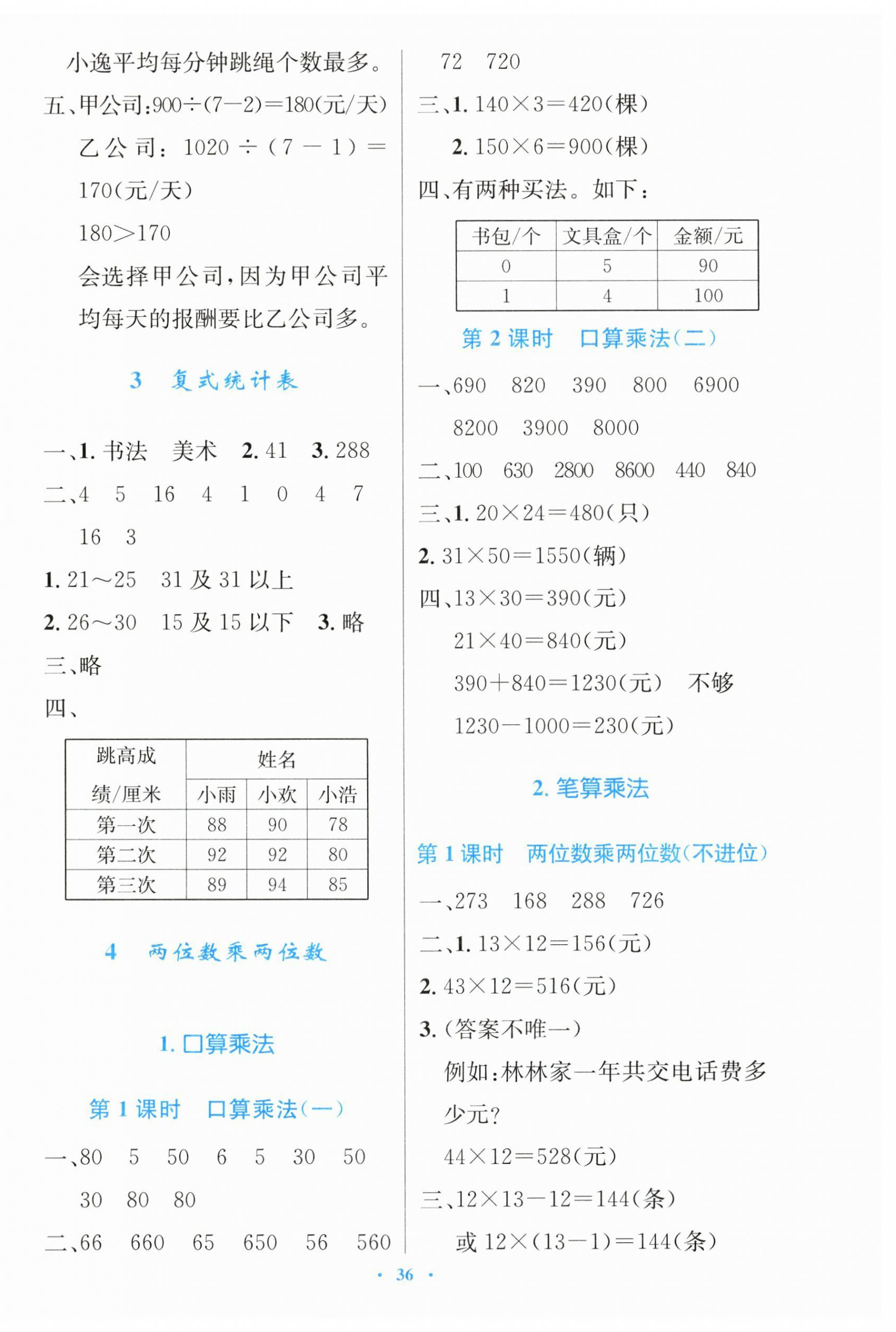 2025年同步測(cè)控優(yōu)化設(shè)計(jì)三年級(jí)數(shù)學(xué)下冊(cè)人教版精編版 第4頁
