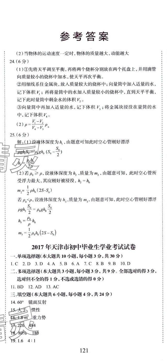 2024年初中總復(fù)習(xí)天津試卷物理 第2頁