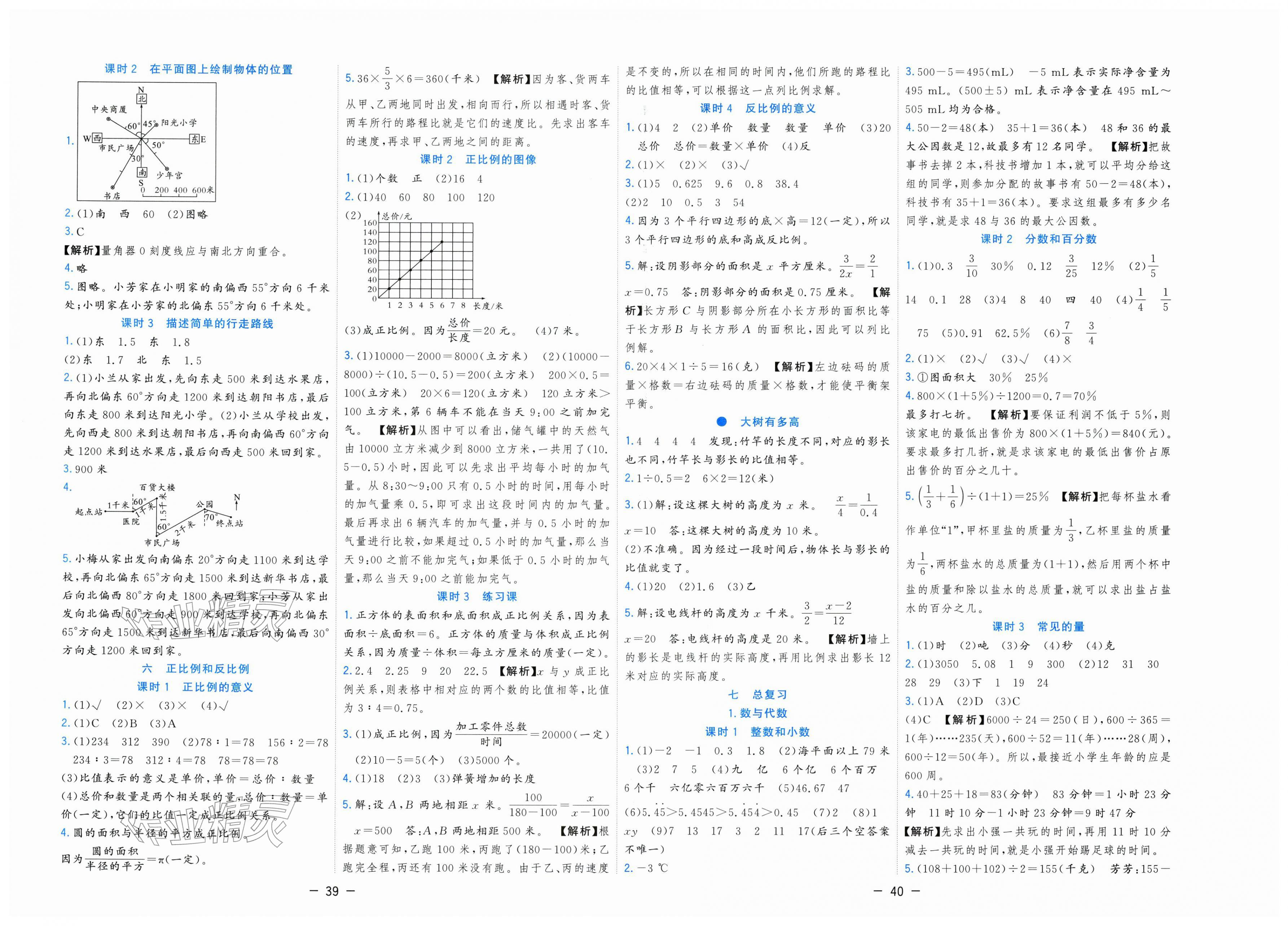2026年全优作业本六年级数学下册苏教版&nbsp;第4页