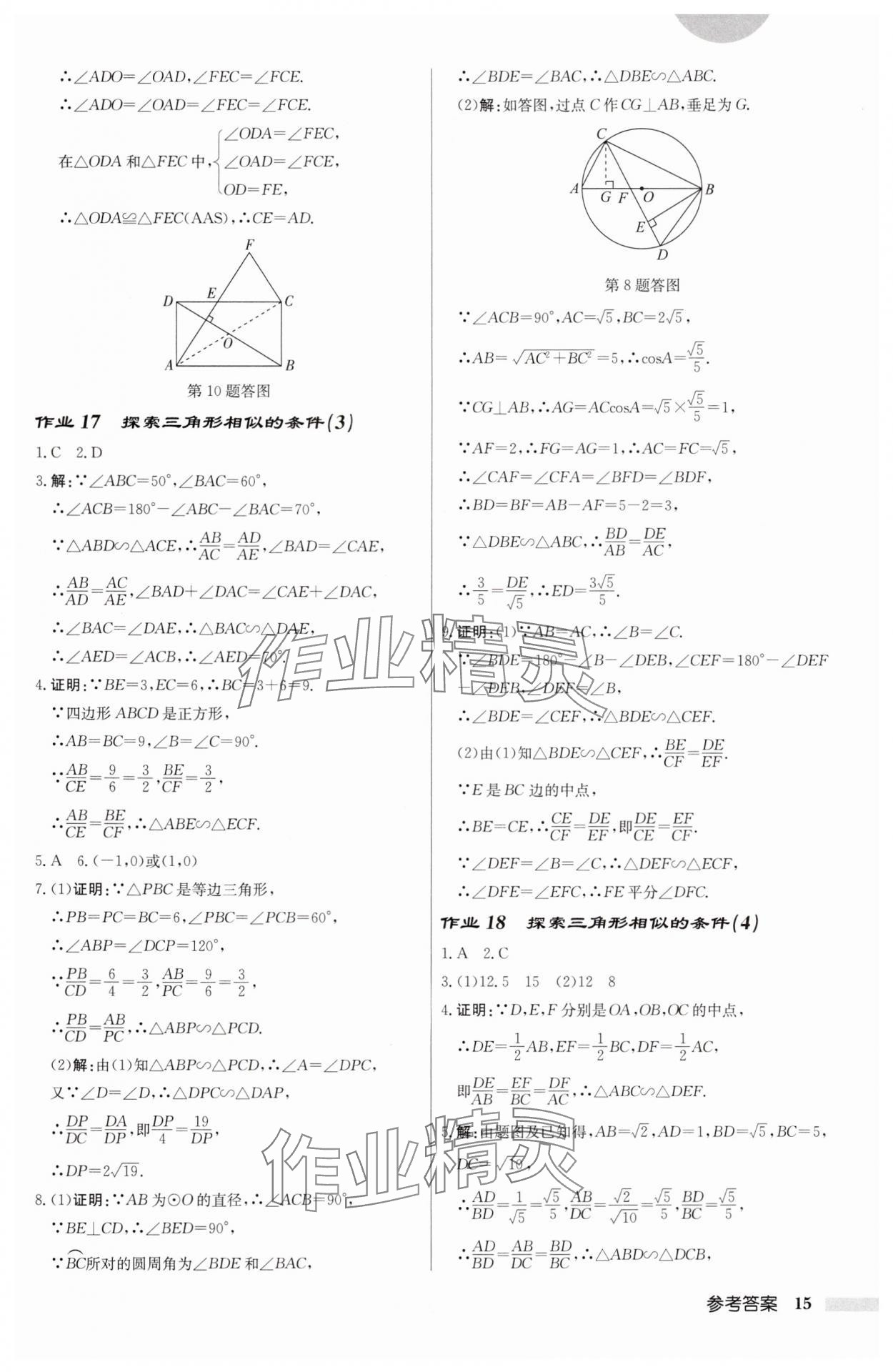 2025年启东中学作业本九年级数学下册苏科版宿迁专版 第15页