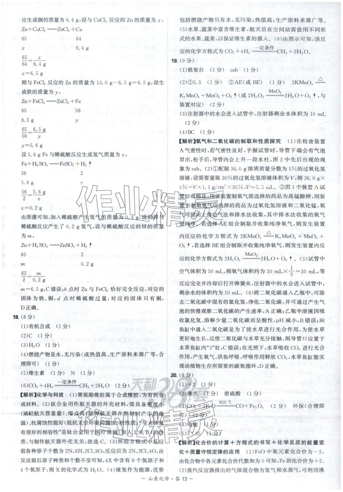 2026年天利38套中考试题精选九年级化学山东专版 第13页