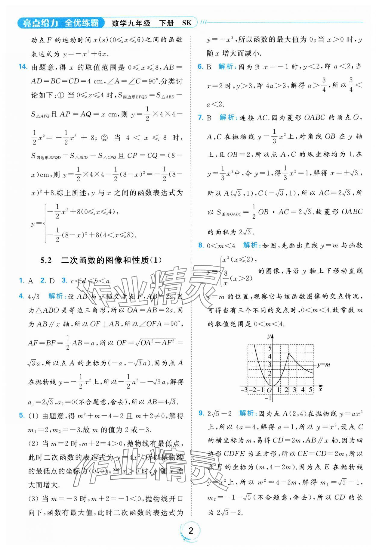 2024年亮點(diǎn)給力全優(yōu)練霸九年級(jí)數(shù)學(xué)下冊(cè)蘇科版 第2頁(yè)