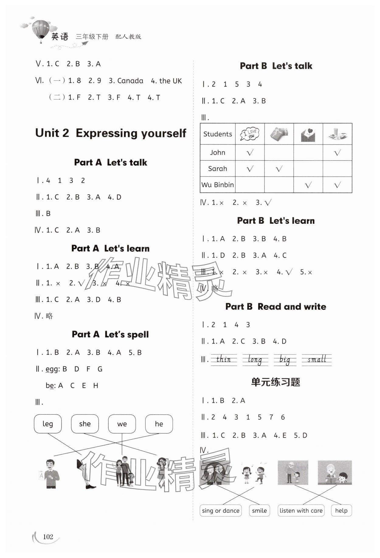 2025年同步練習冊山東科學技術出版社三年級英語下冊人教版 第2頁