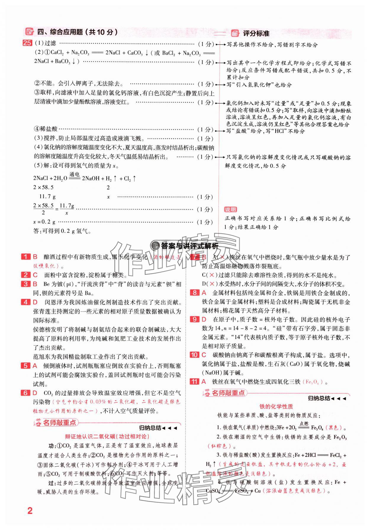 2025年金考卷百校聯(lián)盟系列中考領(lǐng)航卷化學河南專版 第2頁