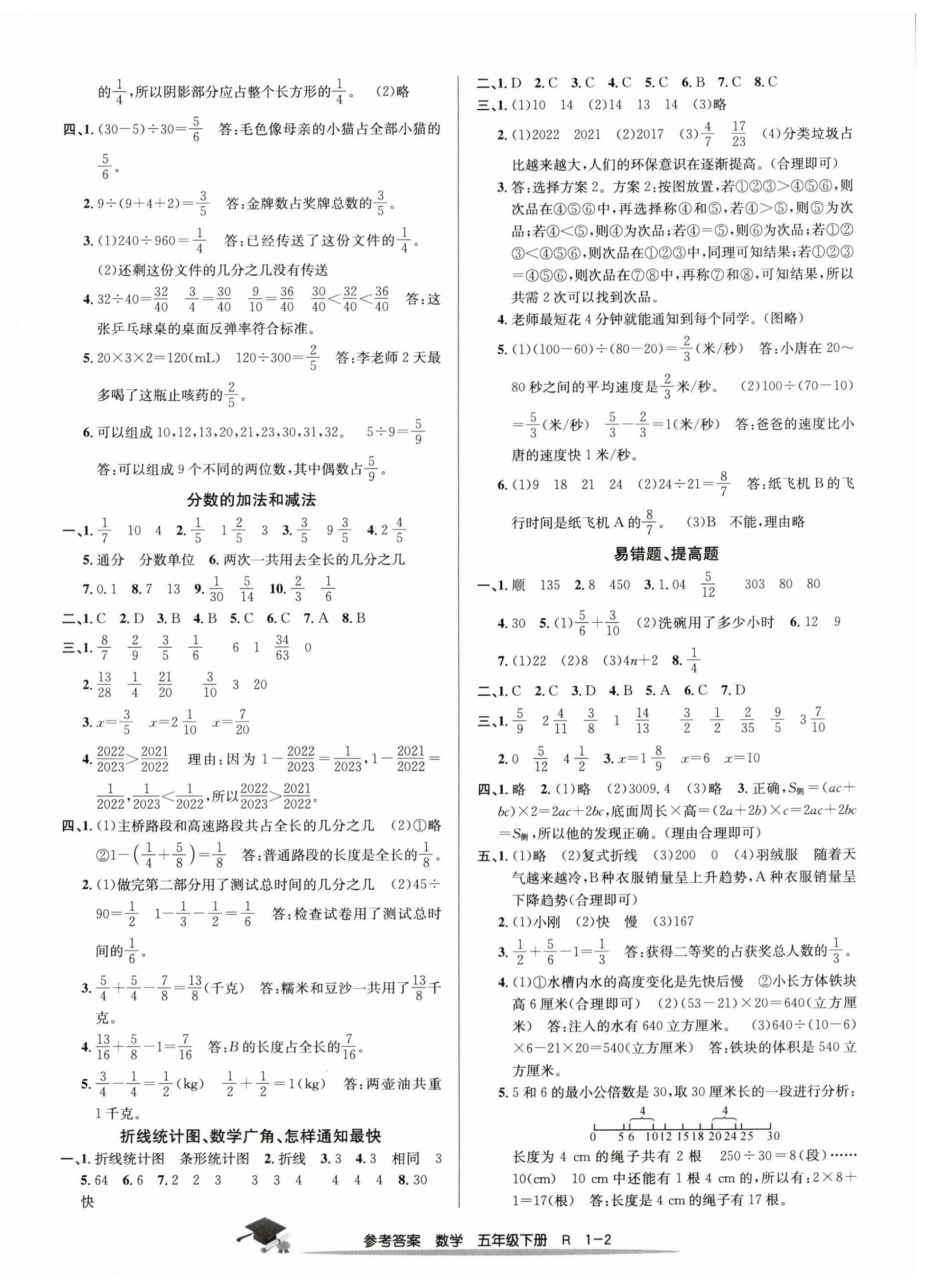 2025年期末直通車五年級數學下冊人教版 第2頁