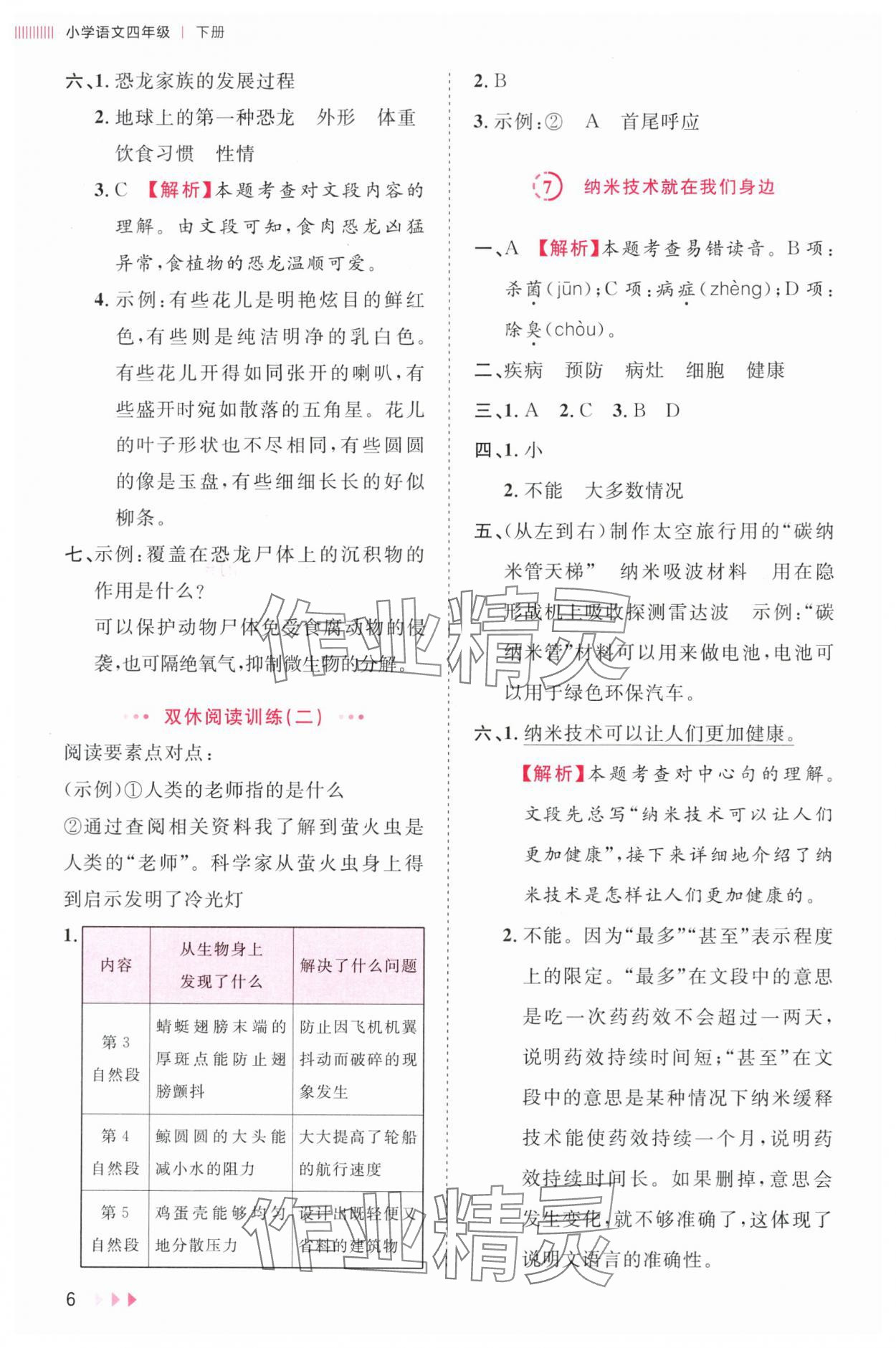 2024年訓(xùn)練達(dá)人四年級(jí)語(yǔ)文下冊(cè)人教版 第6頁(yè)