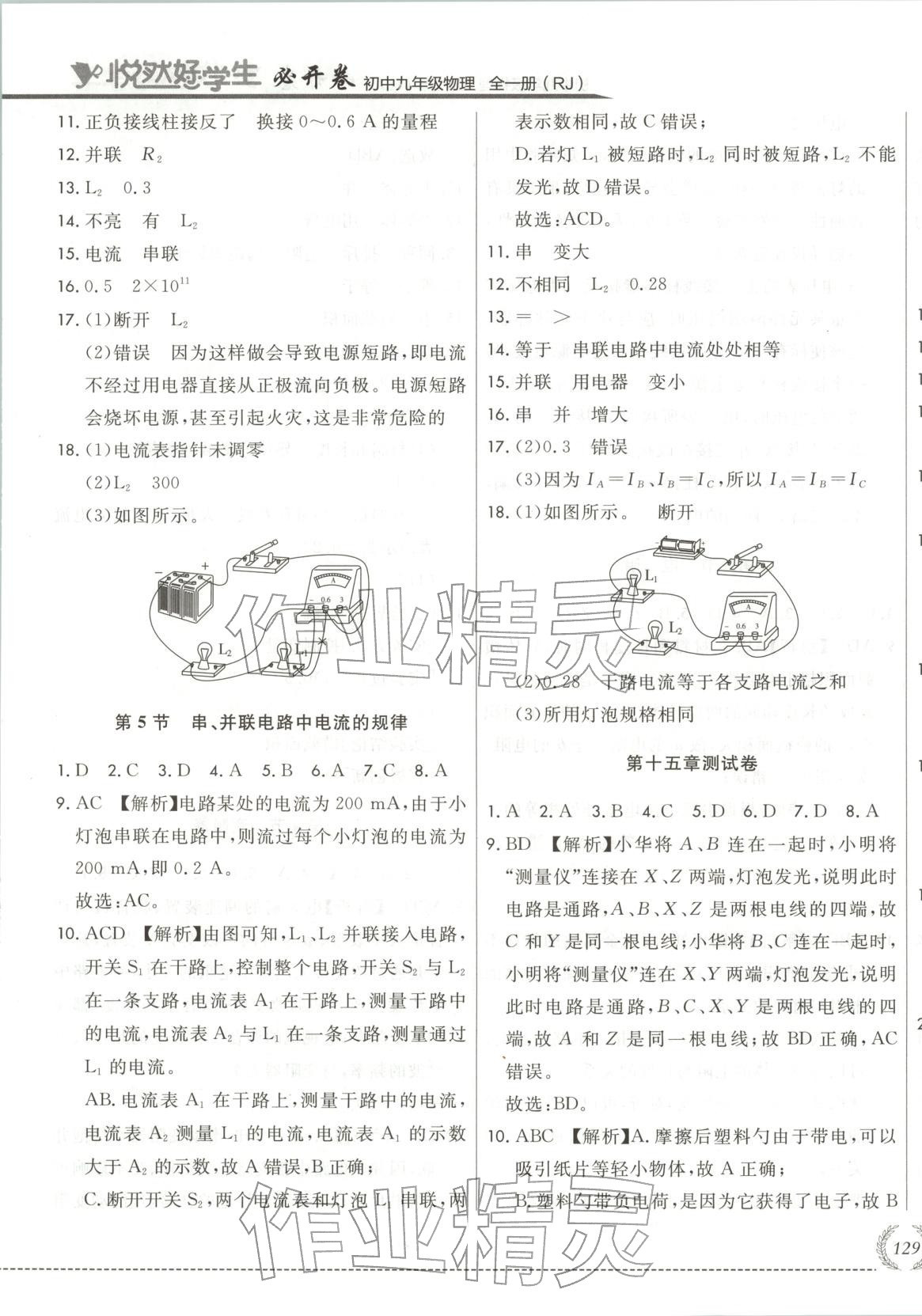 2025年悦然好学生必开卷九年级物理全一册人教版长春专版 第9页