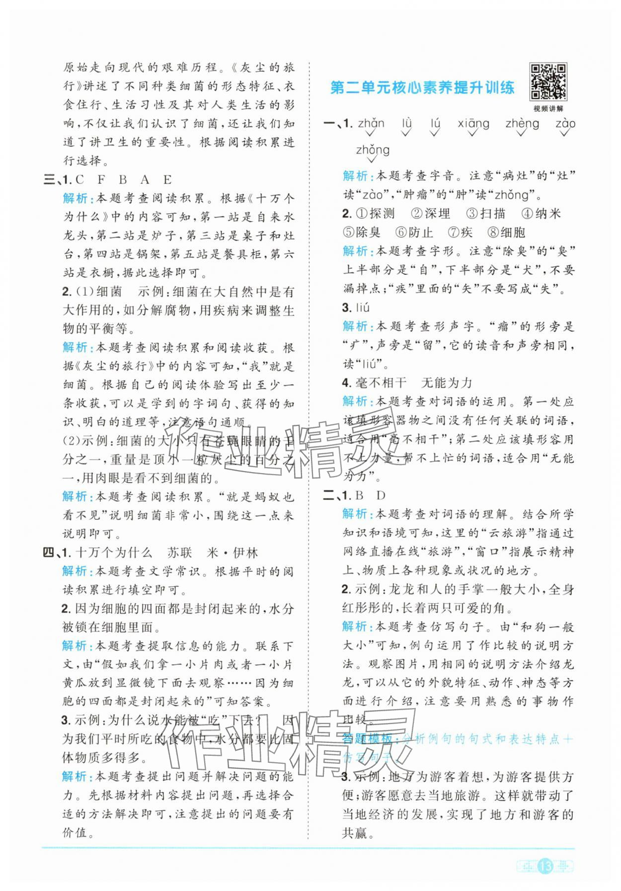 2025年阳光同学课时提优训练四年级语文下册人教版 第13页