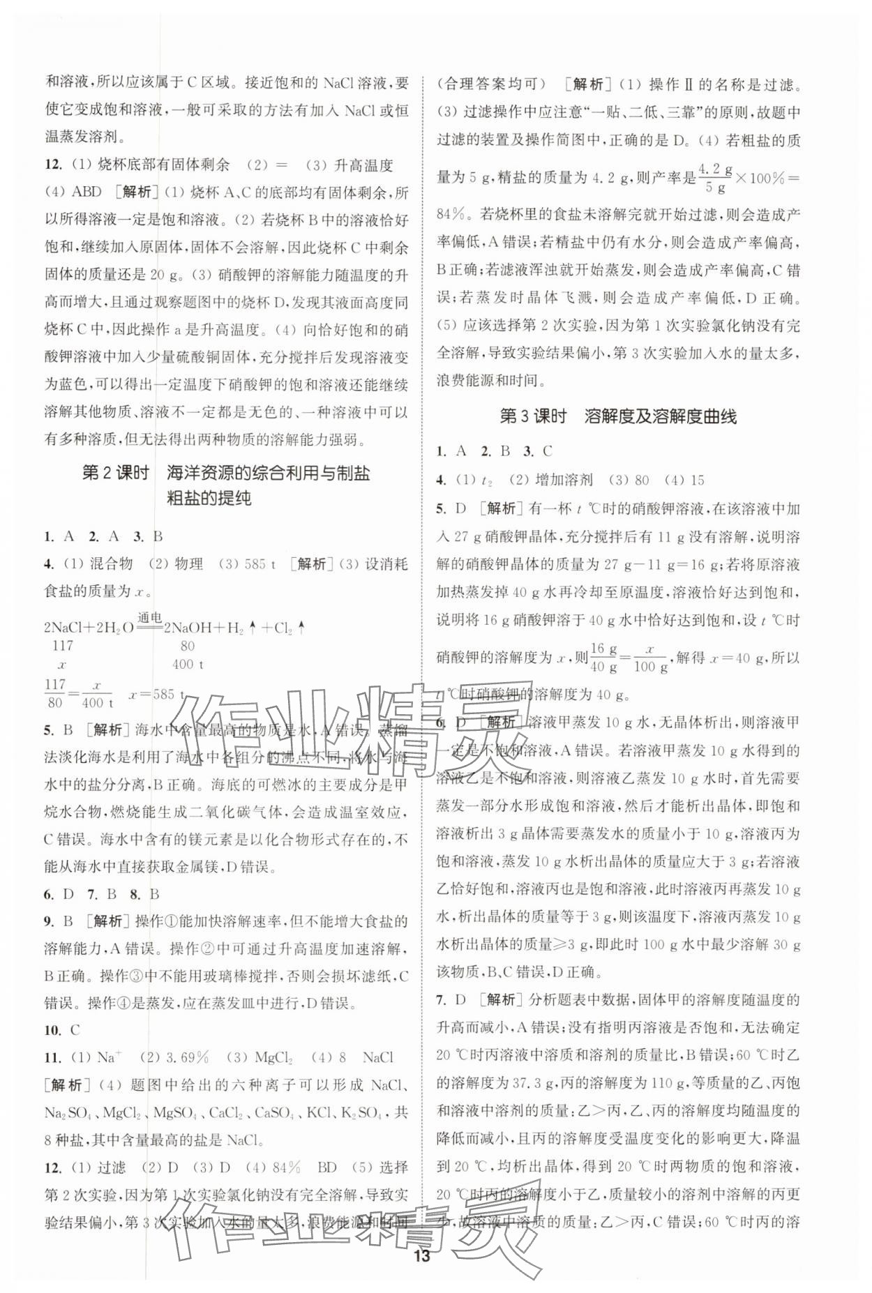 2025年拔尖特训九年级化学下册人教版 第13页