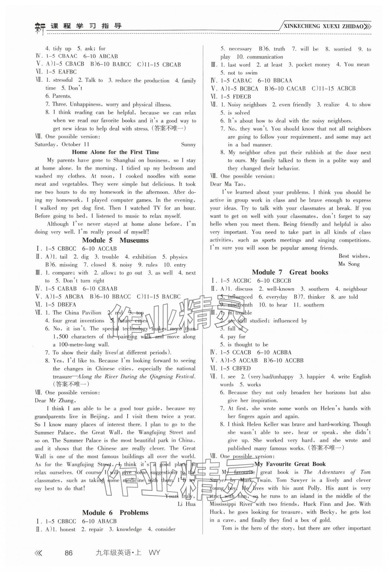 2024年新課程學(xué)習指導(dǎo)南方出版社九年級英語上冊外研版 第2頁