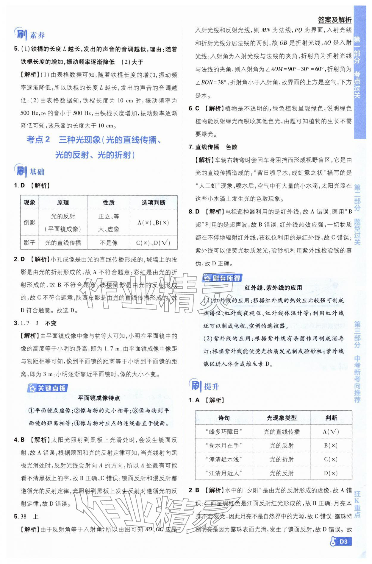 2026年中考必刷題開明出版社物理&nbsp;第3頁