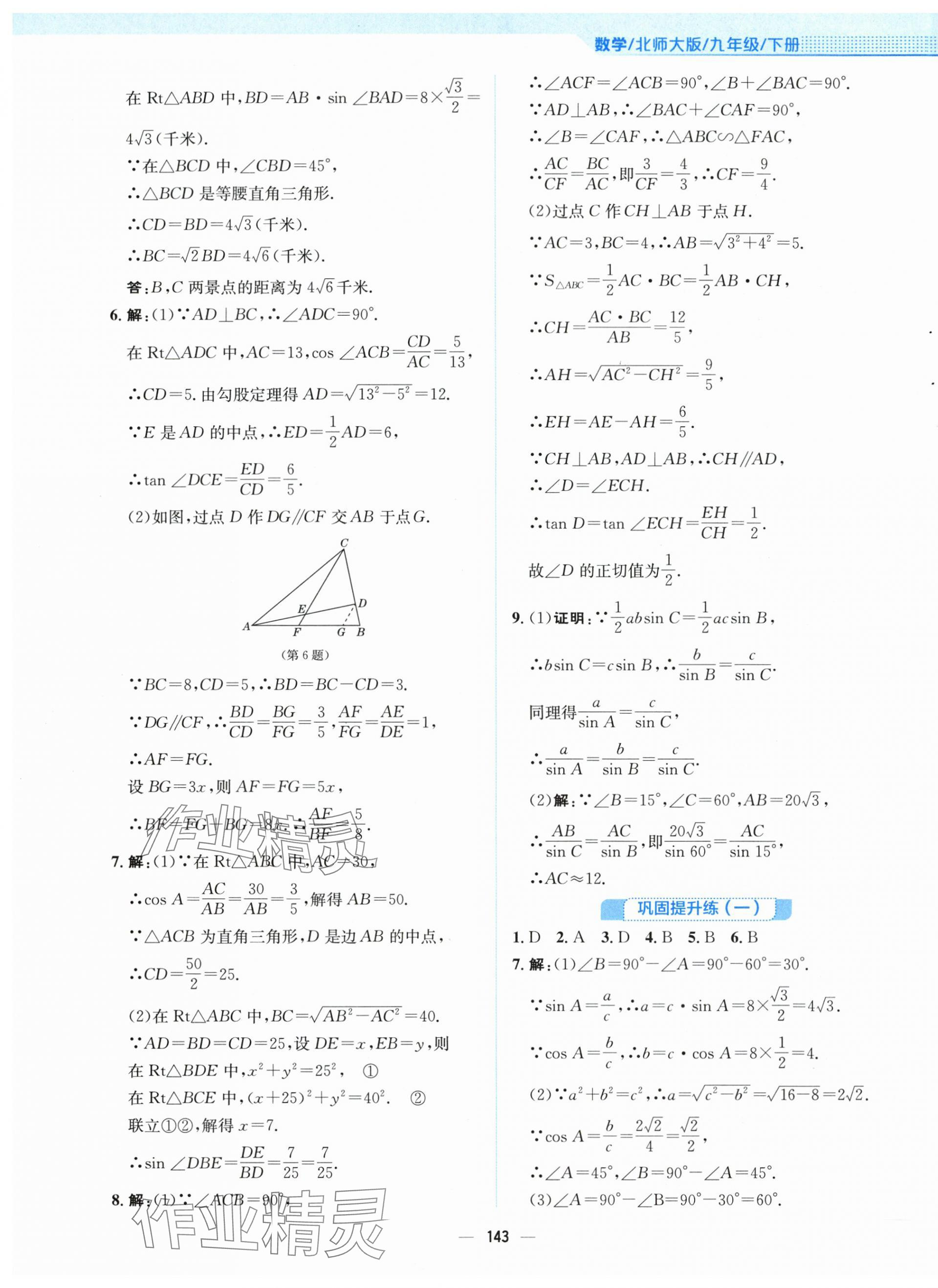 2024年新編基礎(chǔ)訓(xùn)練九年級(jí)數(shù)學(xué)下冊(cè)北師大版 第7頁(yè)