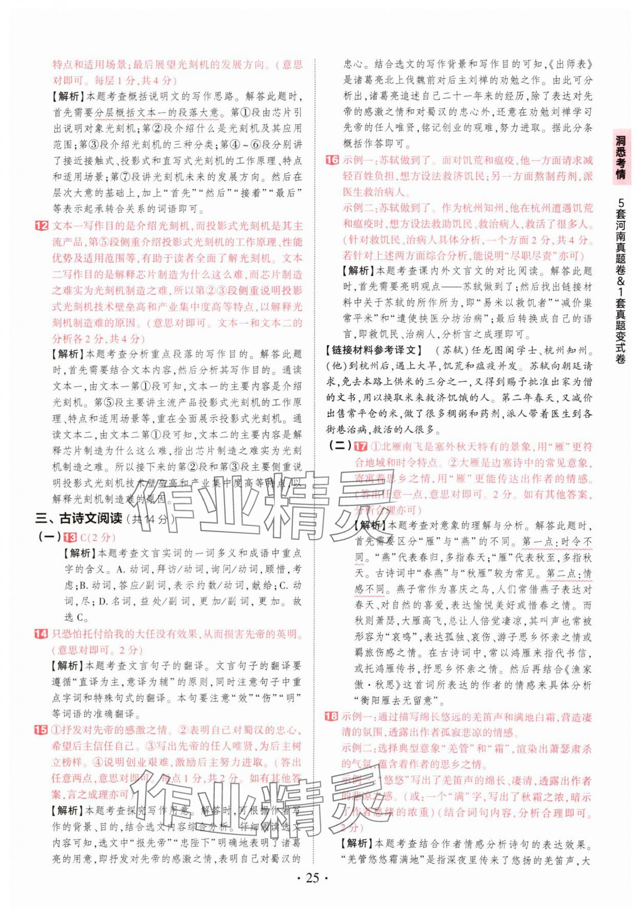 2025年鼎成中考河南中考真题汇编语文中考&nbsp;第25页