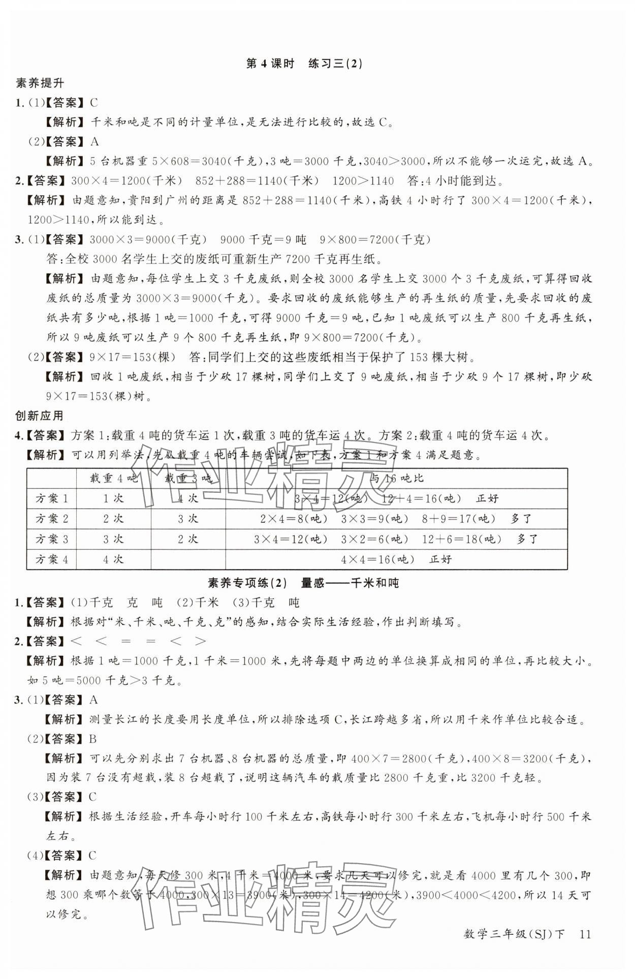 2025年素養(yǎng)天天練三年級數(shù)學(xué)下冊蘇教版 第11頁