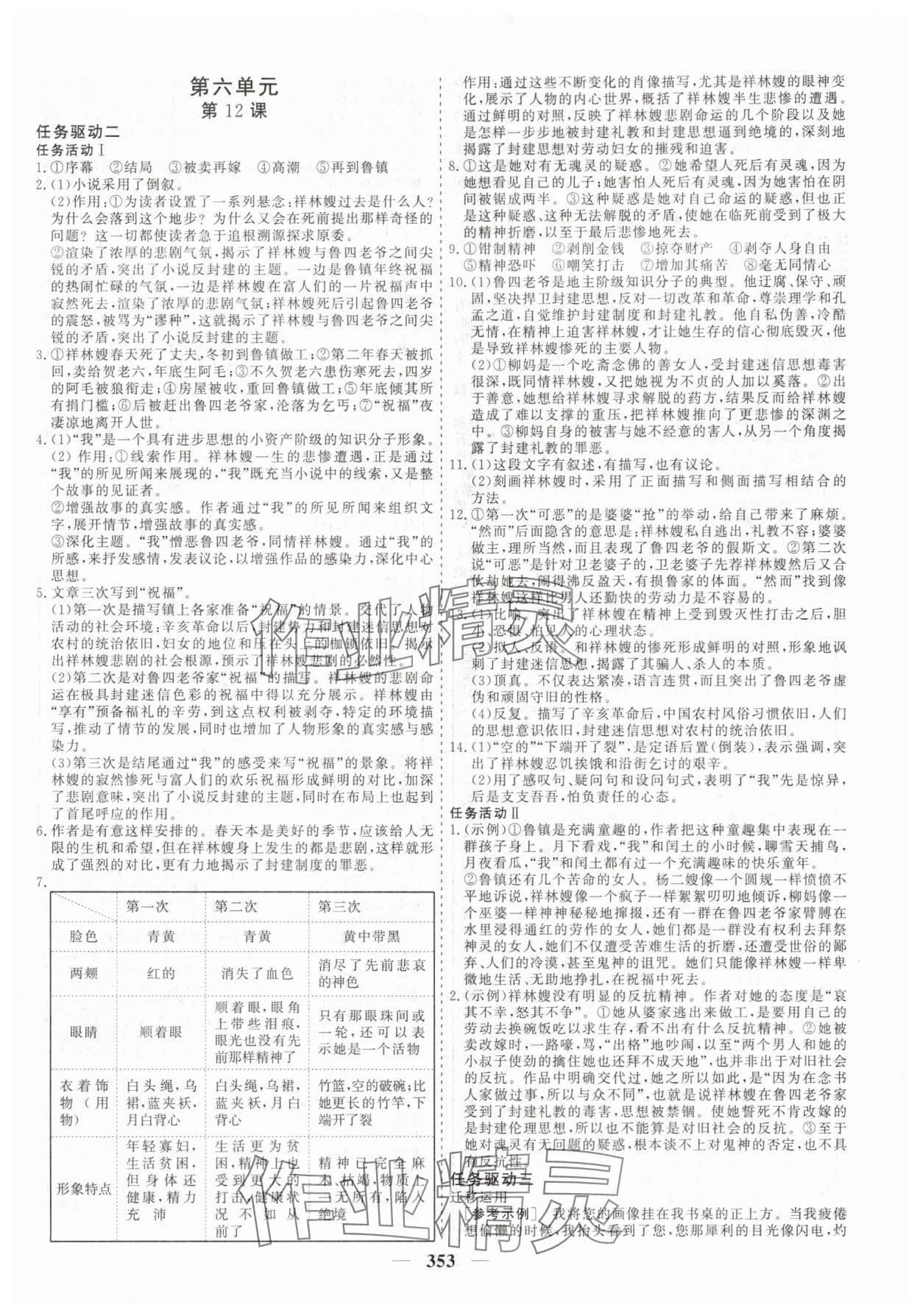 2025年?duì)钤鸢裥陆滩母咧型秸n堂高中語(yǔ)文必修下冊(cè)人教版 參考答案第16頁(yè)