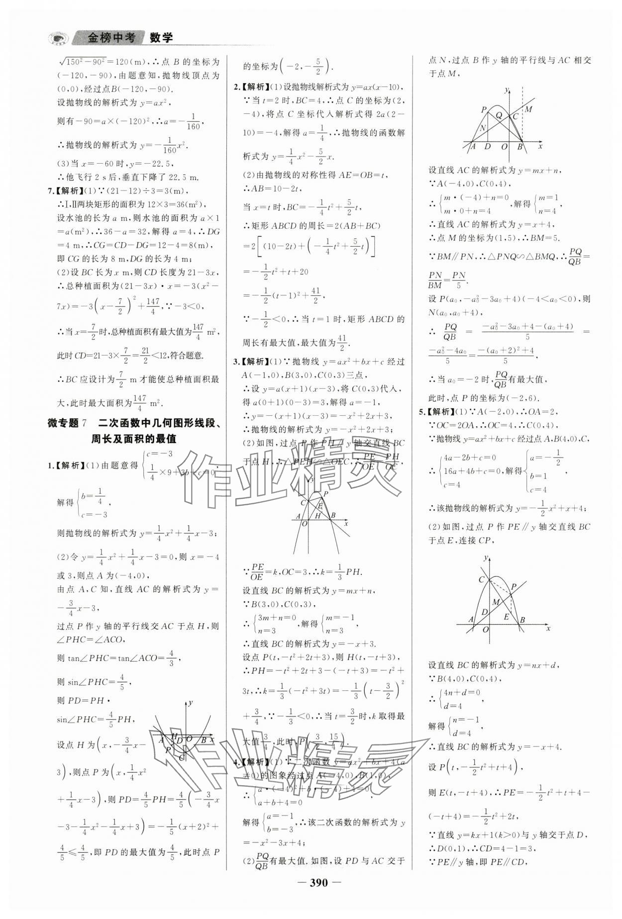 2024年世紀(jì)金榜金榜中考數(shù)學(xué)廣西專(zhuān)版 參考答案第9頁(yè)