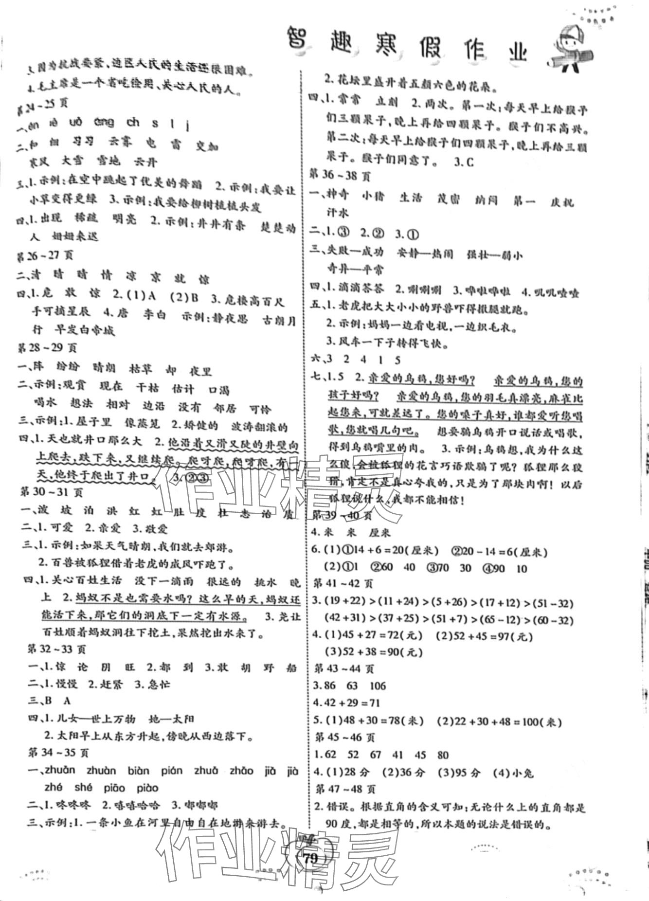 2024年智趣寒假作业云南科技出版社二年级综合 第2页