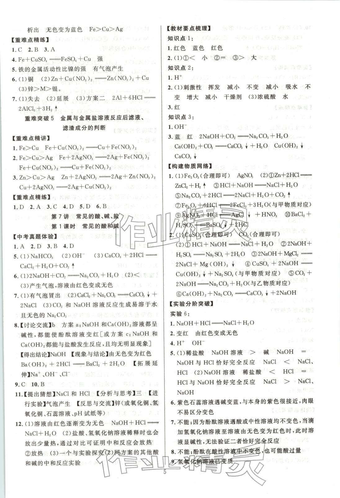 2025年中考先锋化学 第5页