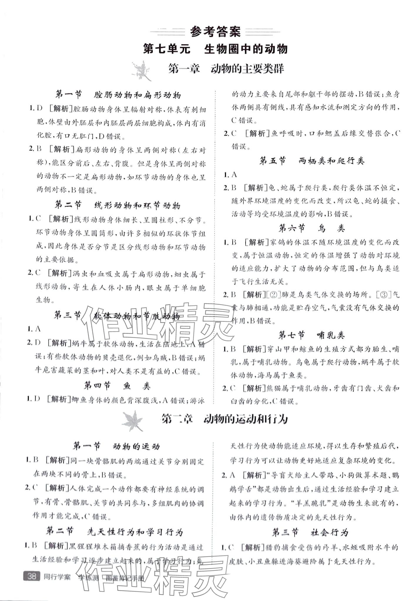 2024年同行學(xué)案八年級(jí)生物全一冊(cè)魯科版 第1頁(yè)