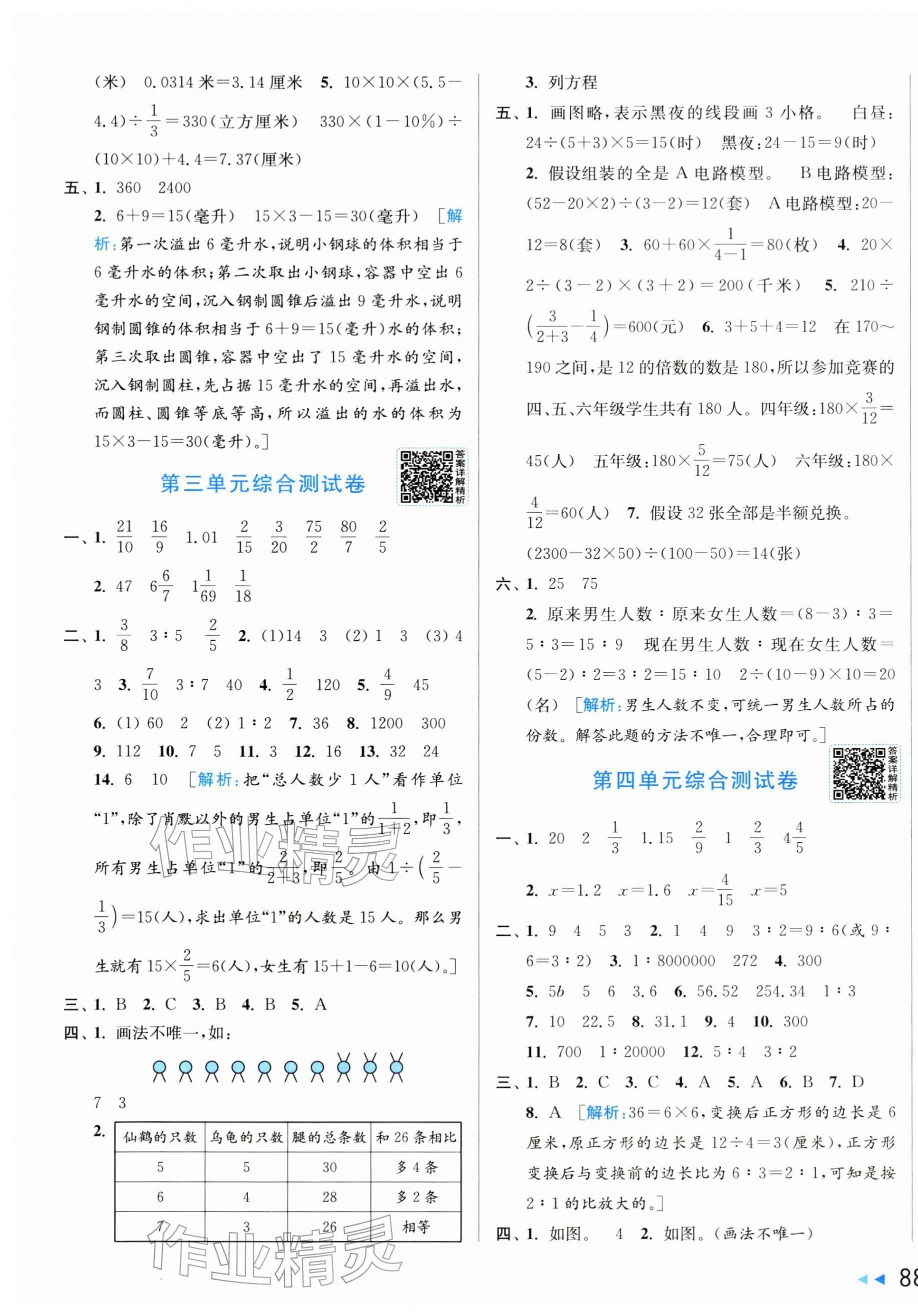 2026年同步跟踪全程检测六年级数学下册苏教版&nbsp;第3页