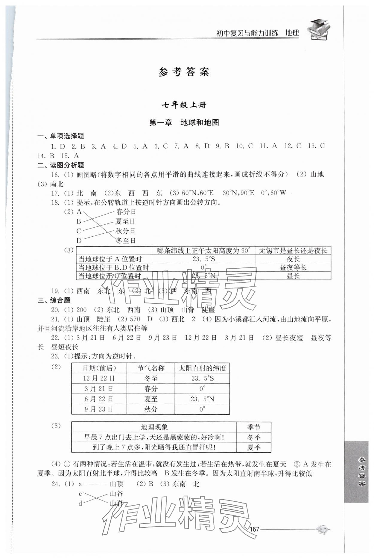 2024年初中复习与能力训练中考地理 第1页