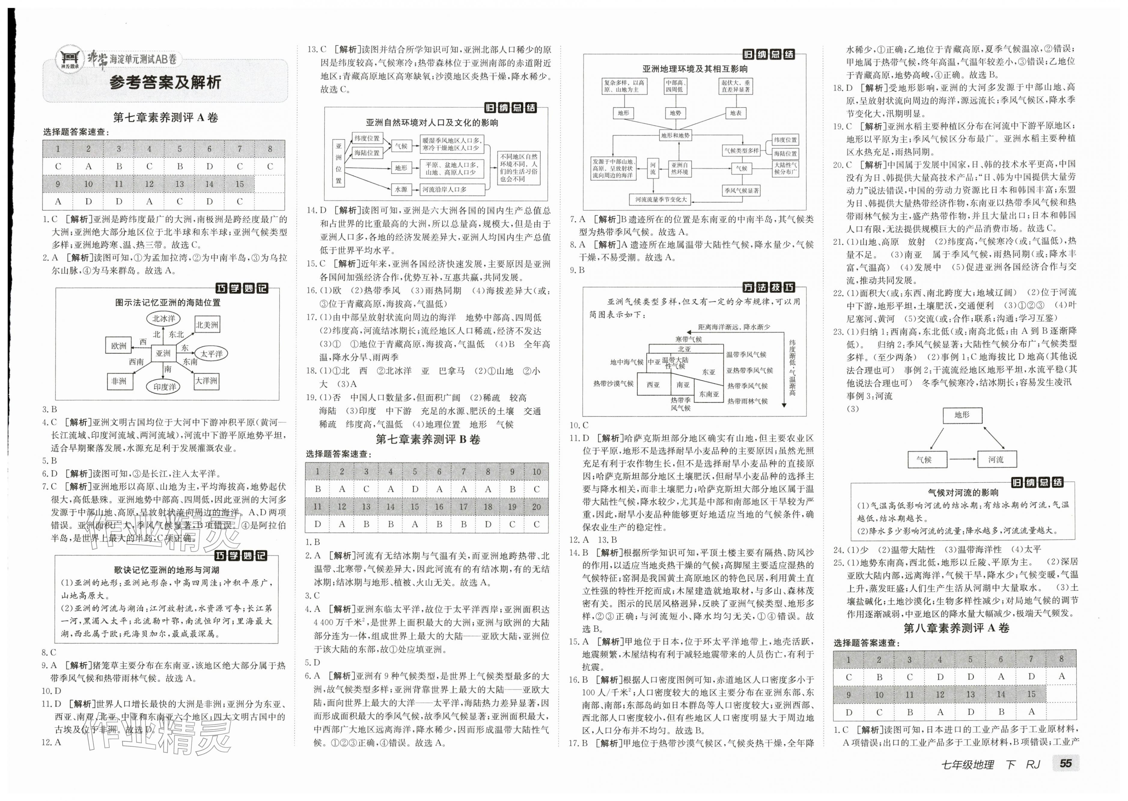 2026年海淀单元测试AB卷七年级地理下册人教版&nbsp;第1页