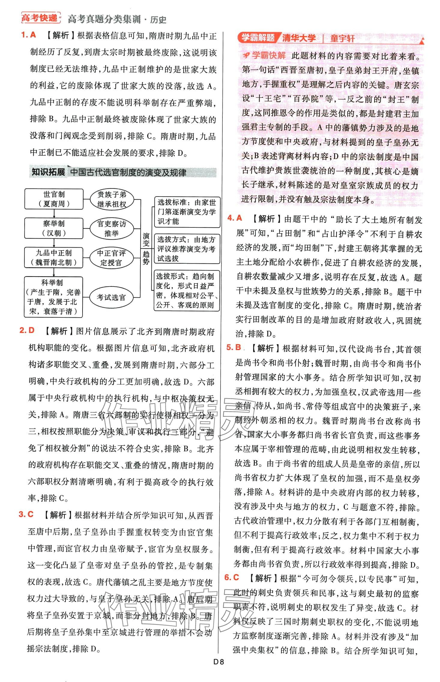 2024年高考快遞高考真題分類集訓(xùn)高中歷史通用版 第10頁